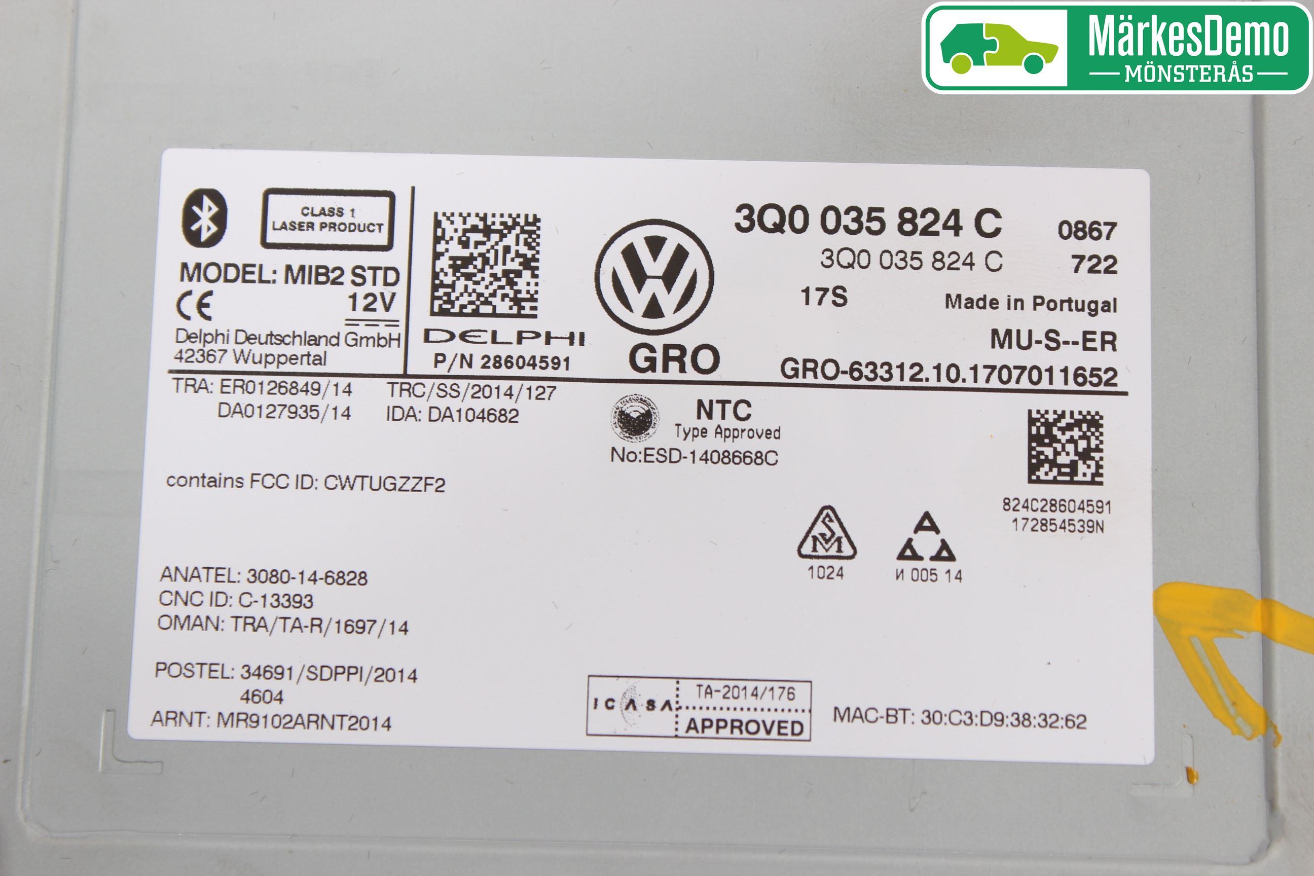 Volkswagen VW PASSAT 15-19 Stereo Radio
