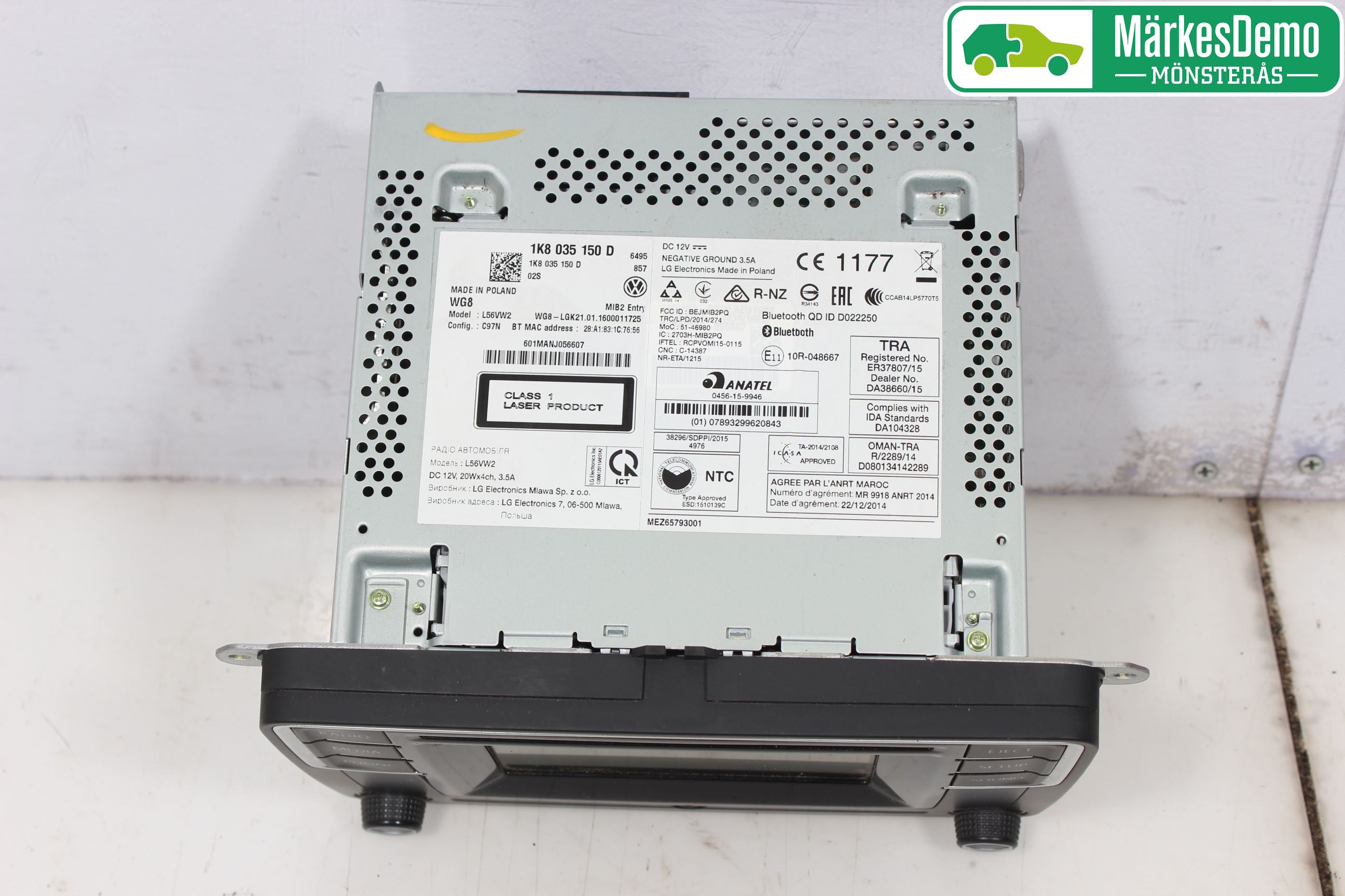 Volkswagen VW CADDY 16-20 Stereo Radio