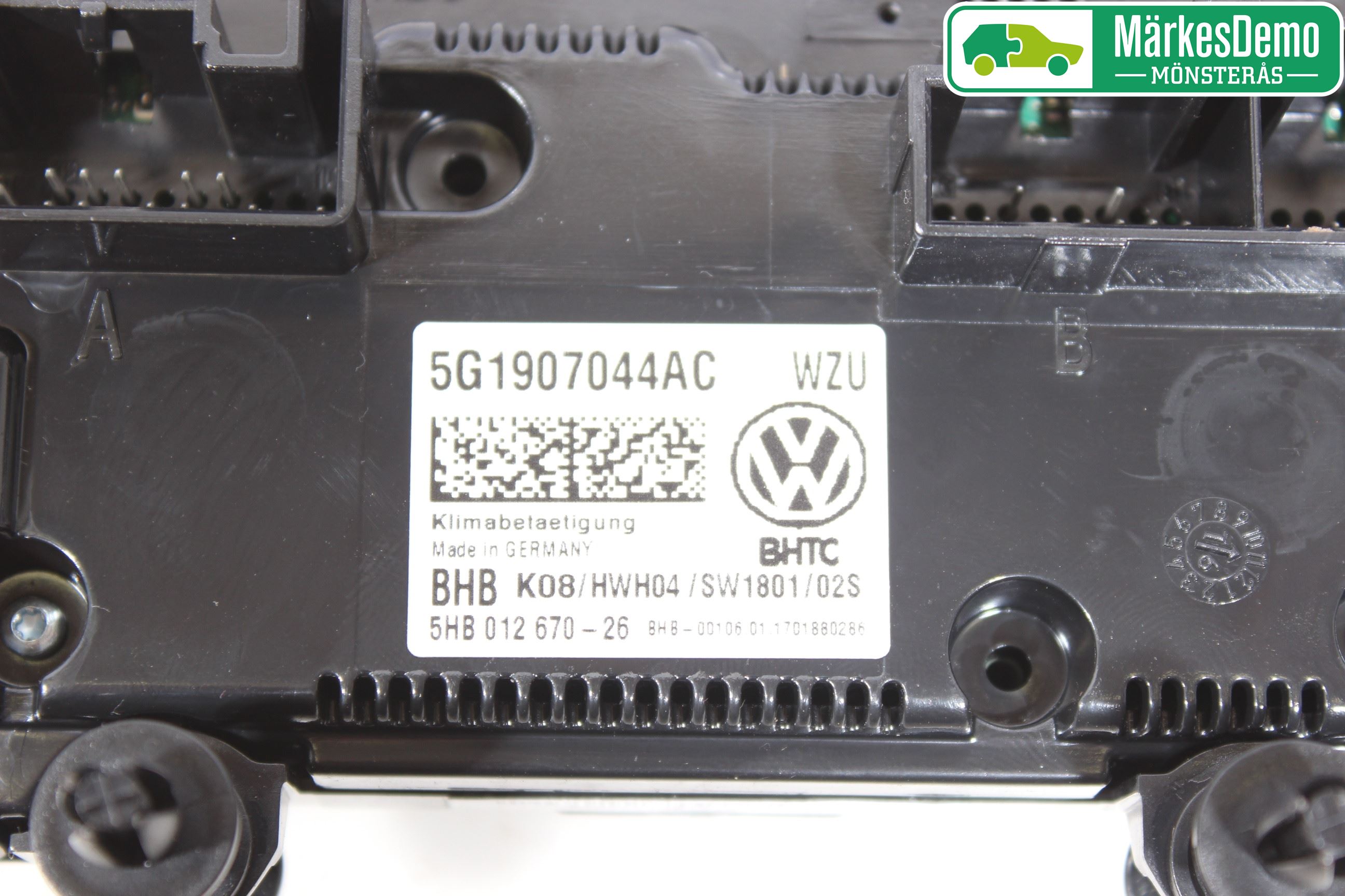 Volkswagen VW GOLF / E-GOLF VII 13-20 Varme Ac Betjening-Display