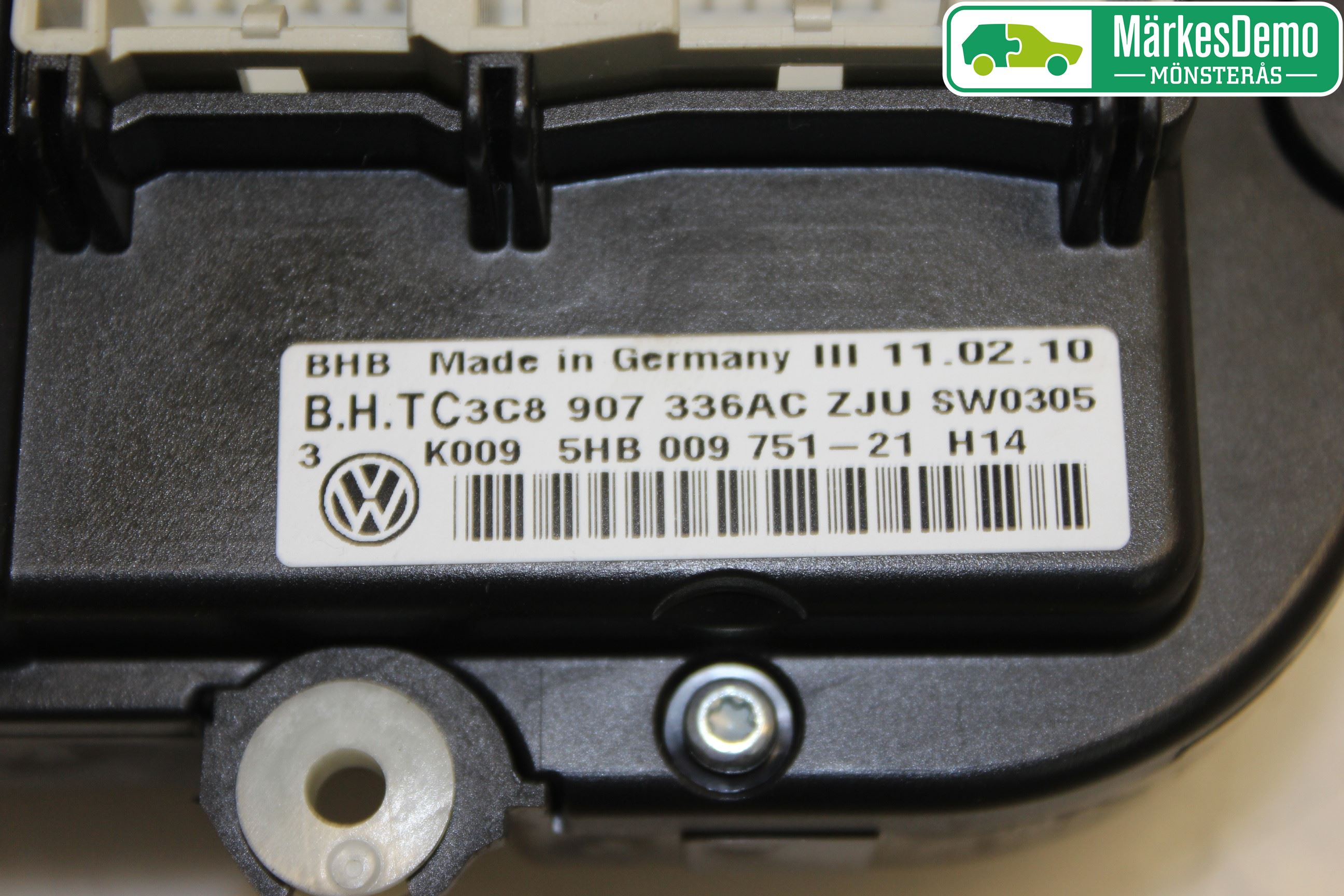 Volkswagen VW GOLF VI 09-13 Varme Ac Betjening-Display