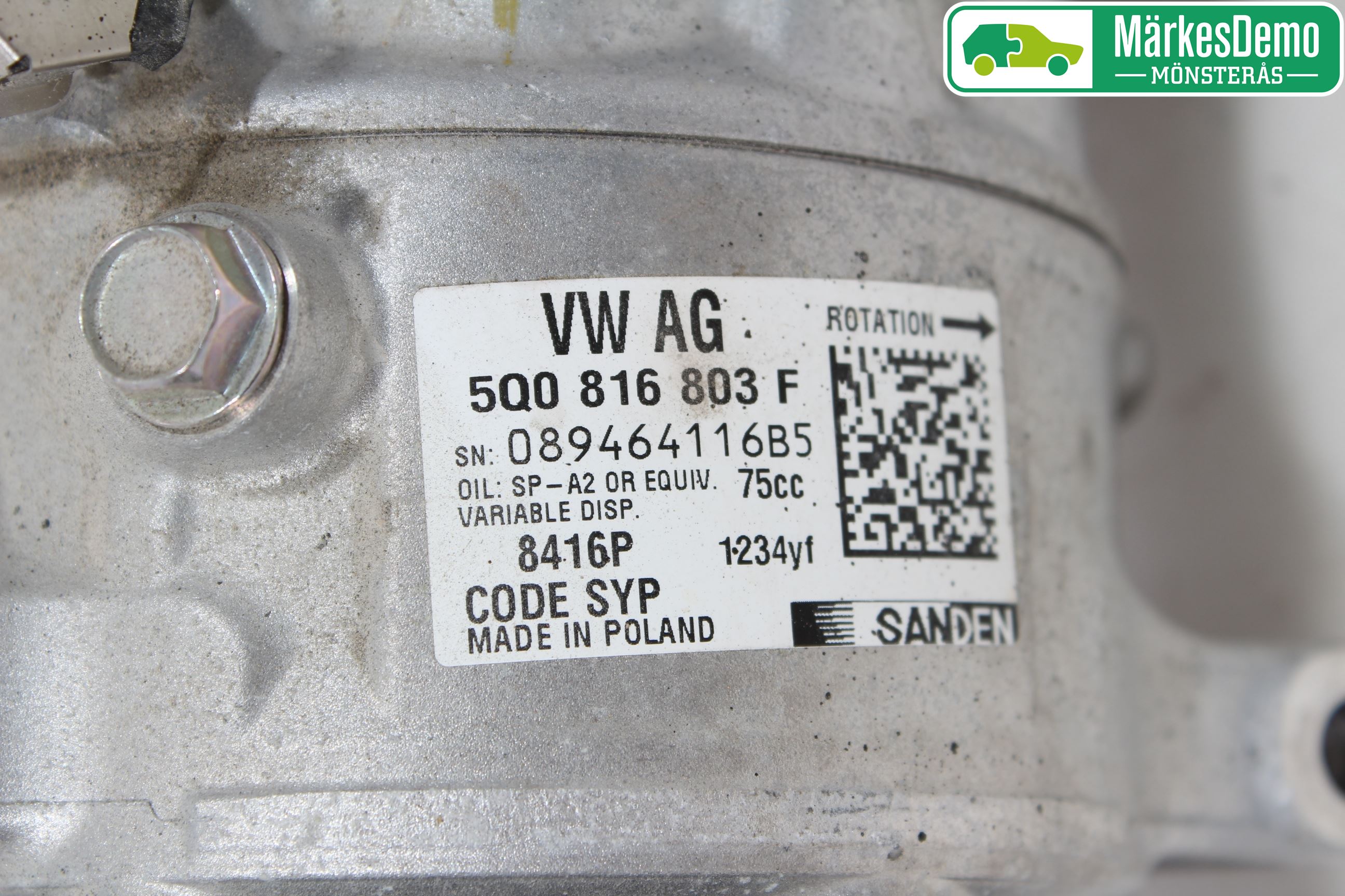 Skoda FABIA 15-21 Varme Ac Kompressor