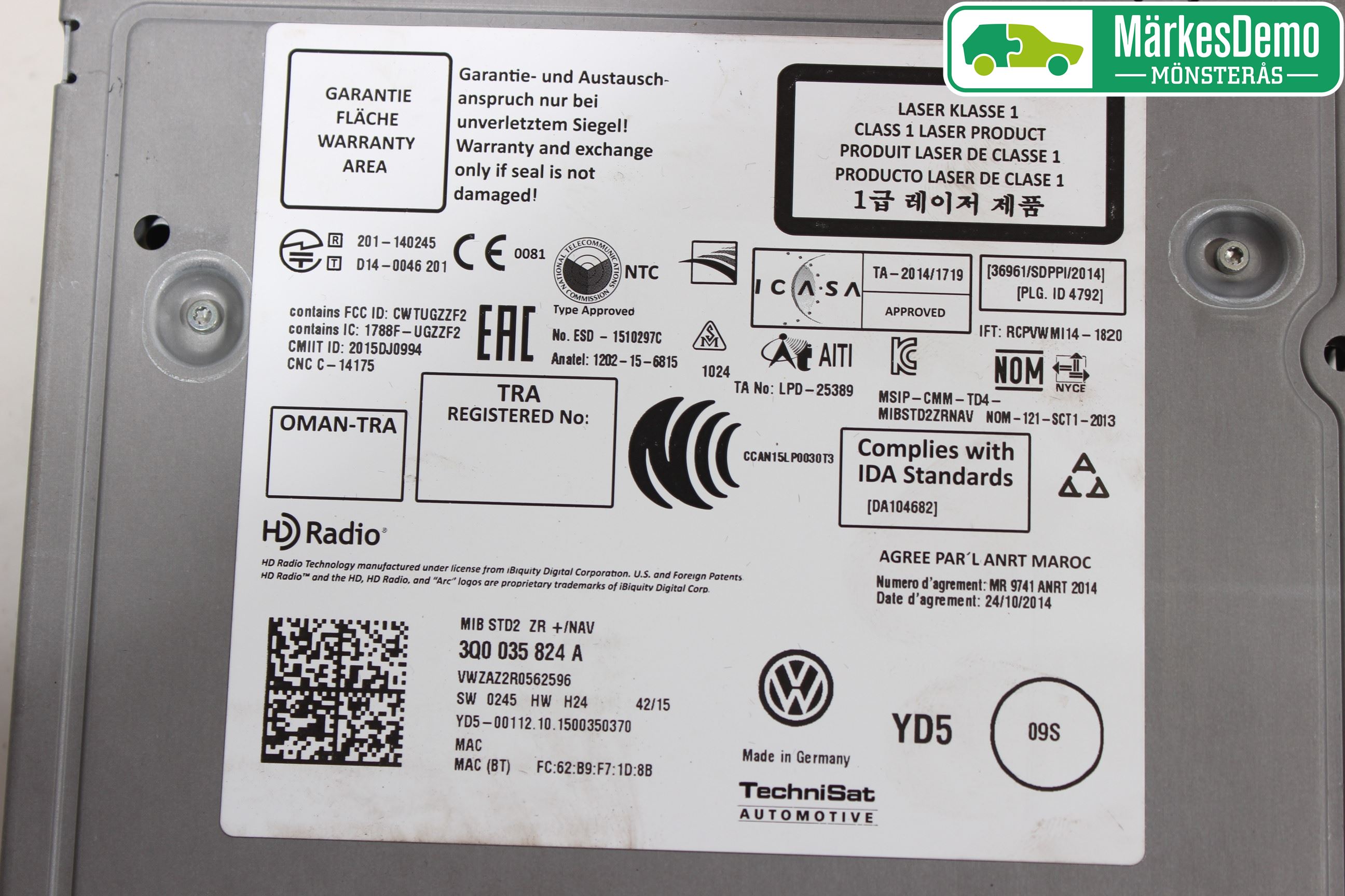 Volkswagen VW GOLF / E-GOLF VII 13-20 Stereo Radio