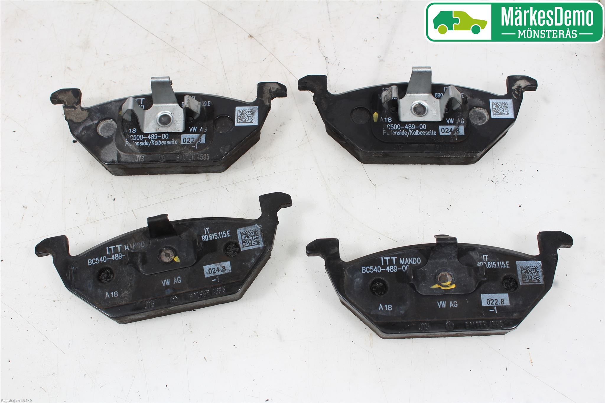Skoda FABIA 15-21 Bremsebelegg Foran