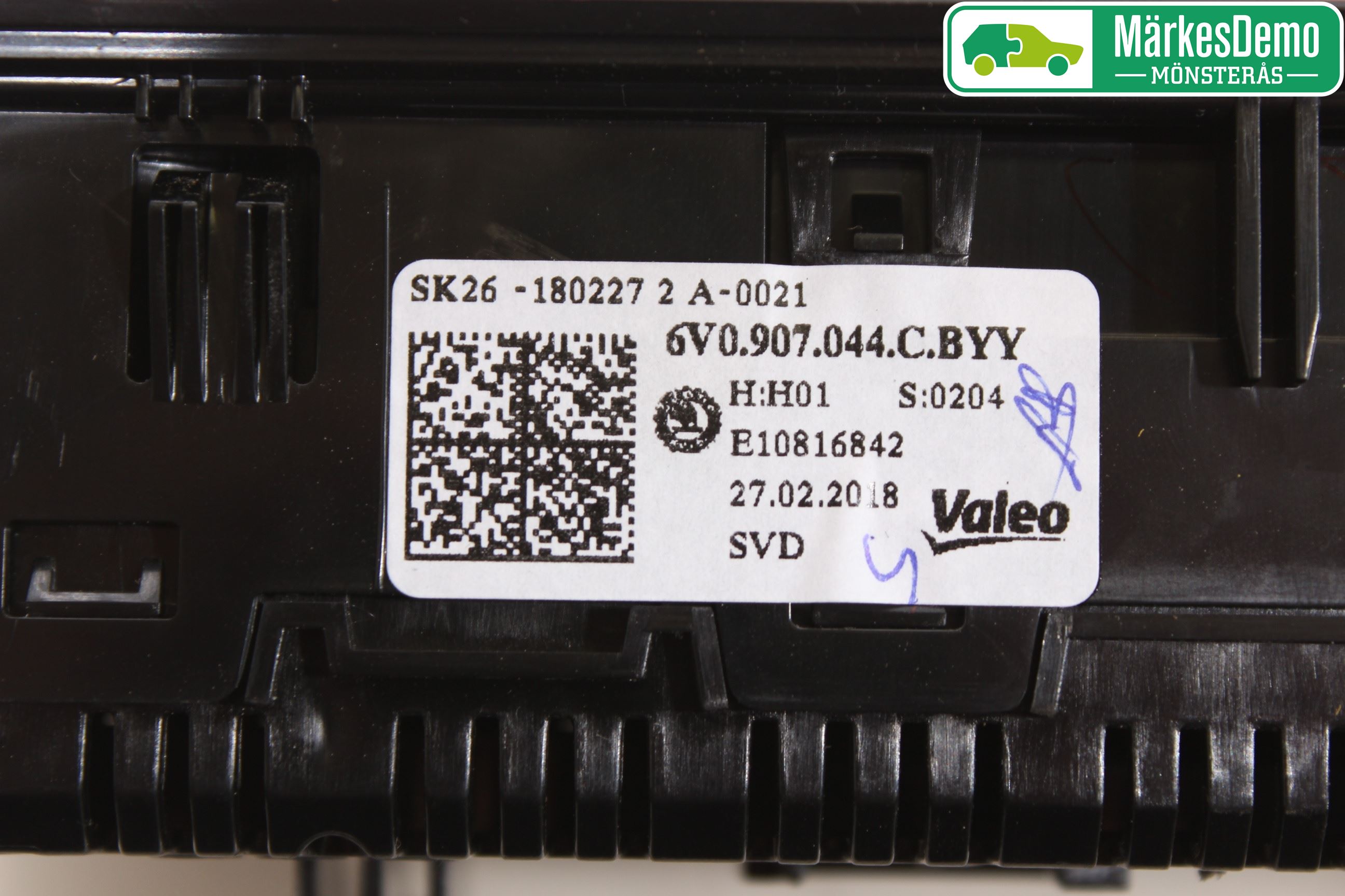 Skoda FABIA 15-21 Varme Ac Betjening-Display