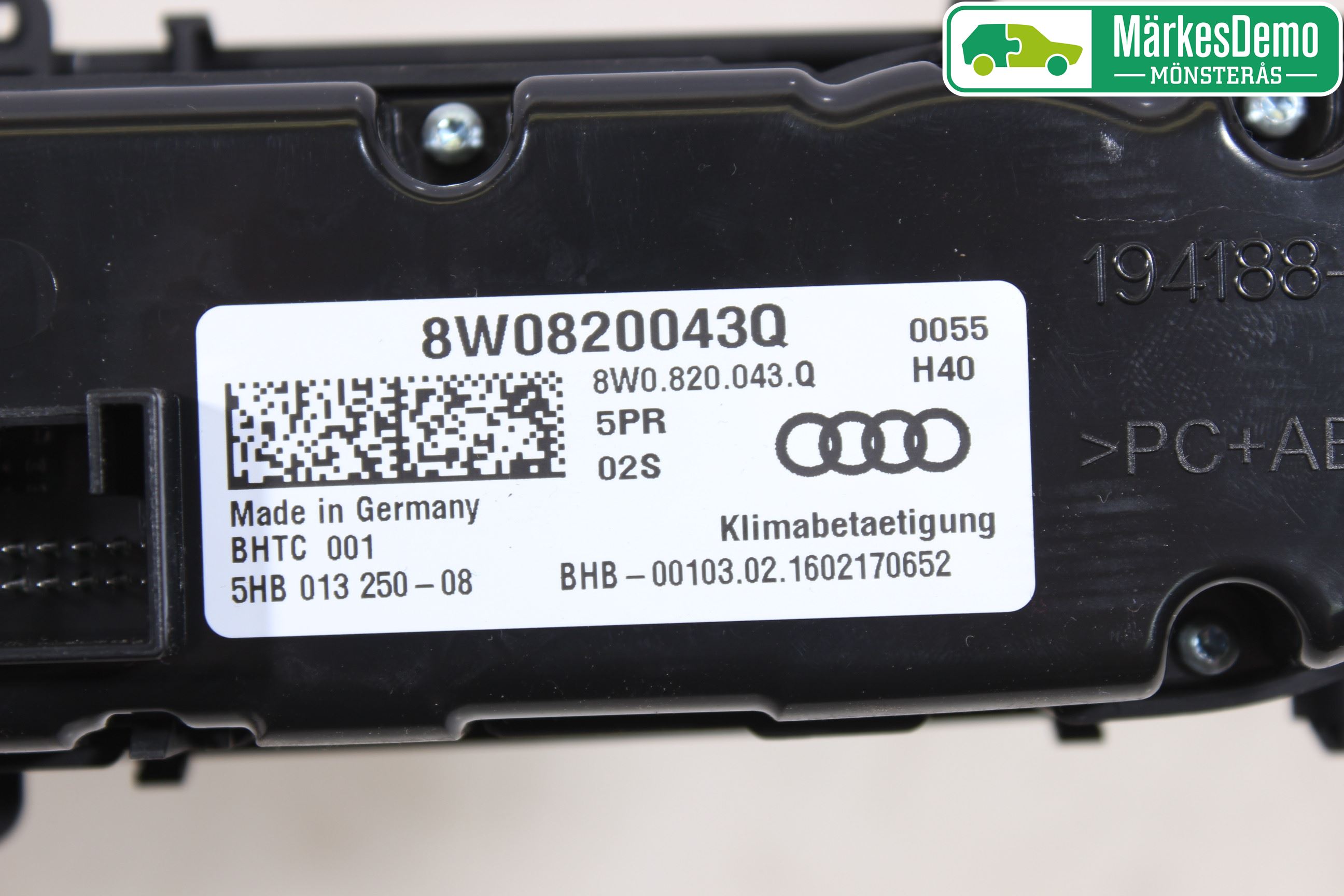 Audi A4/S4 B9 16-19 Varme Ac Betjening-Display