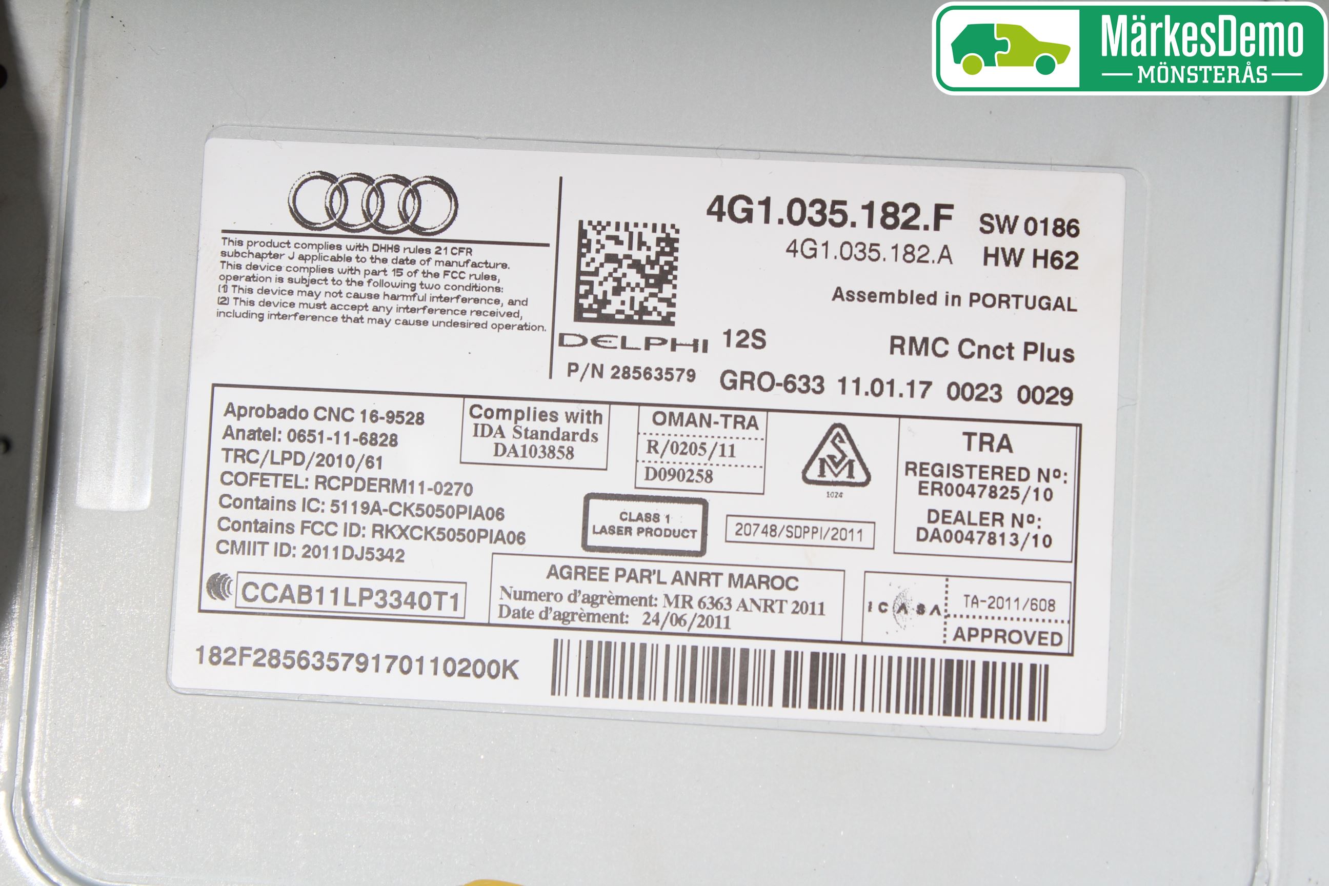 Audi A6/S6 4G 11-18 Stereo Radio