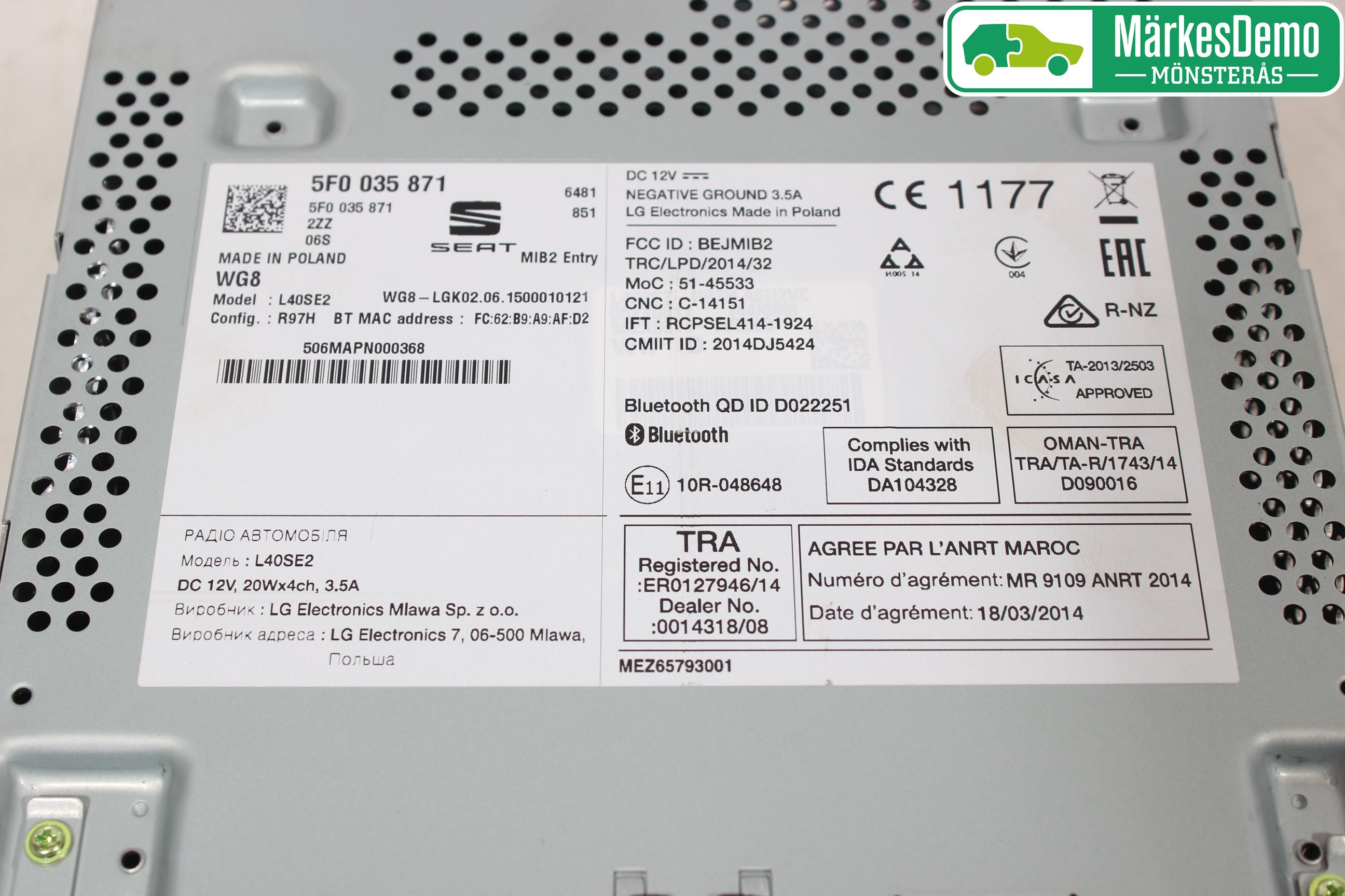 Seat IBIZA IV 08-16 Stereo Radio