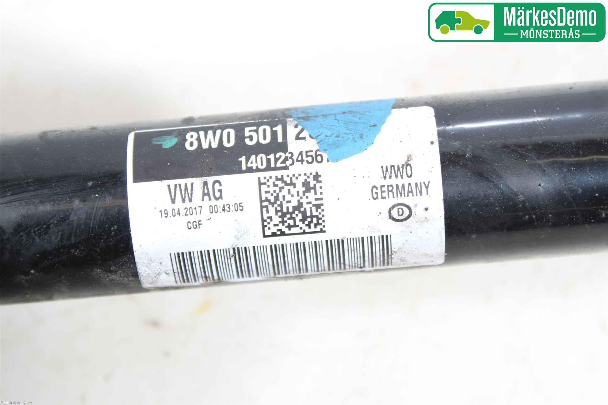 Audi A4/S4 B9 16-19 Drivaksel Bak Kompl Høyre