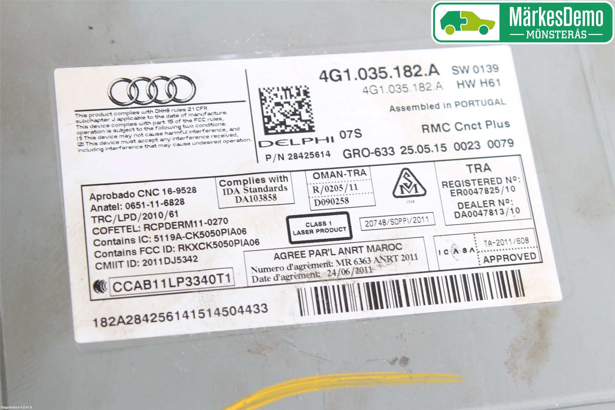 Audi A6/S6 4G 11-18 Stereo Radio