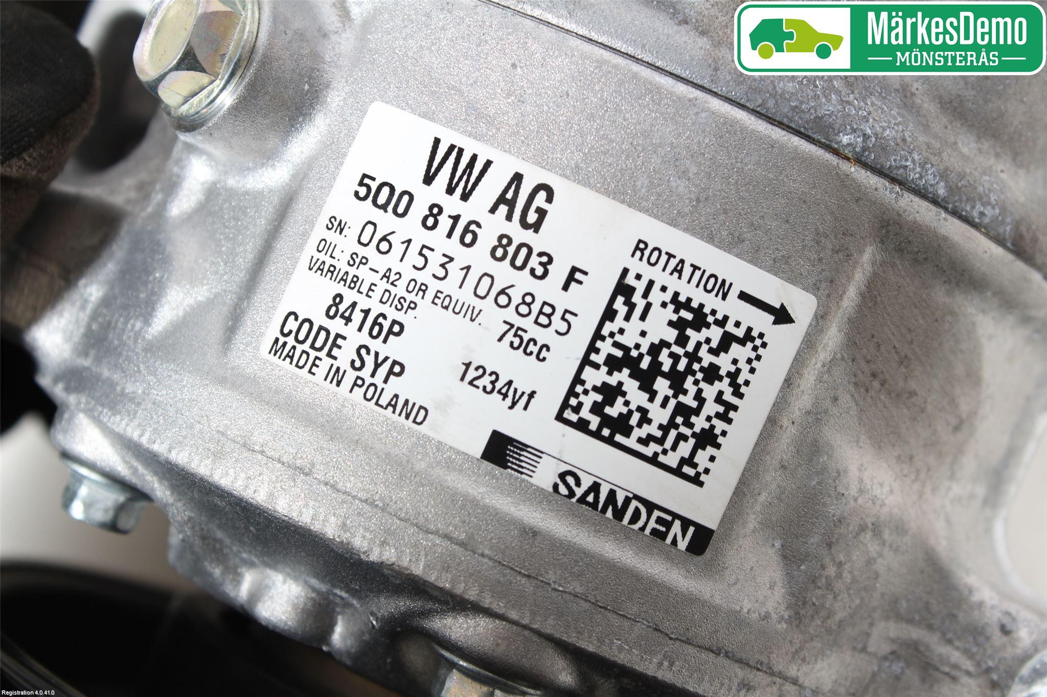 Volkswagen VW TIGUAN 16-24 Varme Ac Kompressor