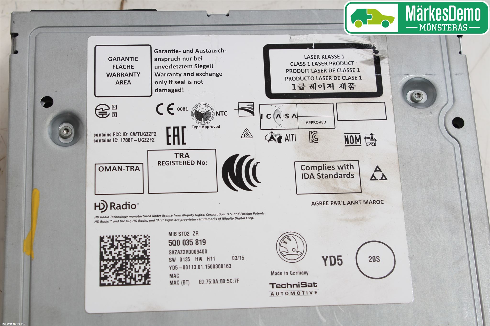 Skoda FABIA 15-21 Stereo Radio