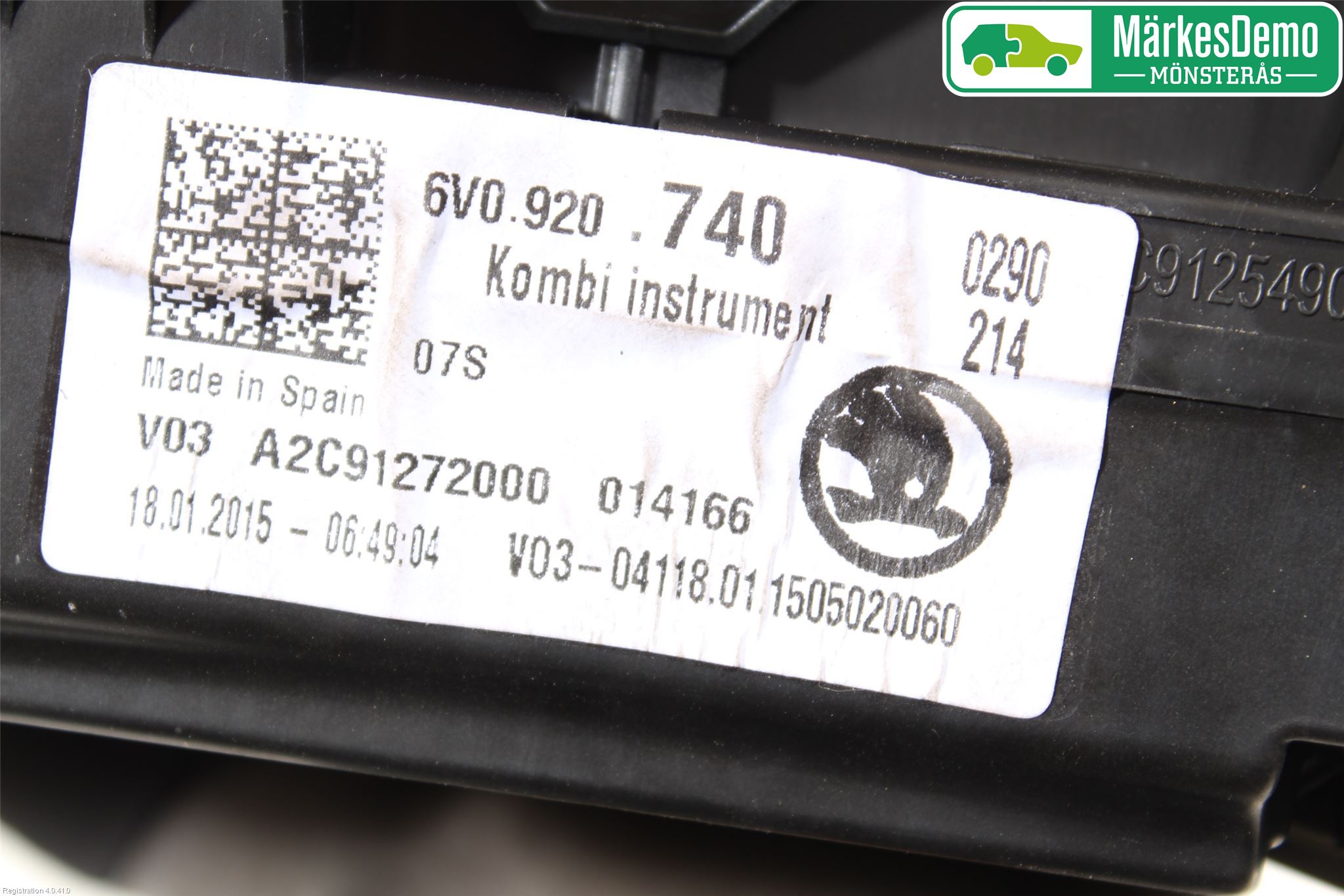 Skoda FABIA 15-21 Instr Kombinert
