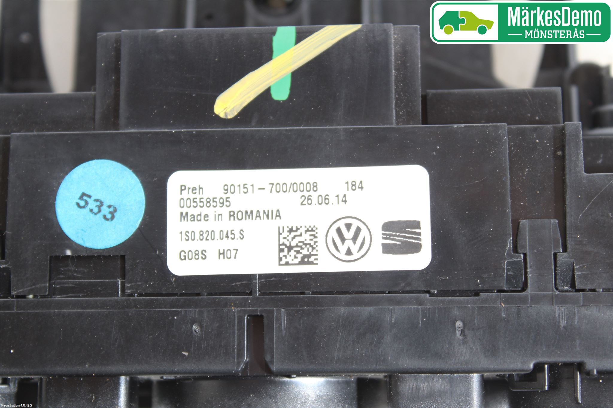 Volkswagen VW UP! / E-UP! Varme Ac Betjening-Display