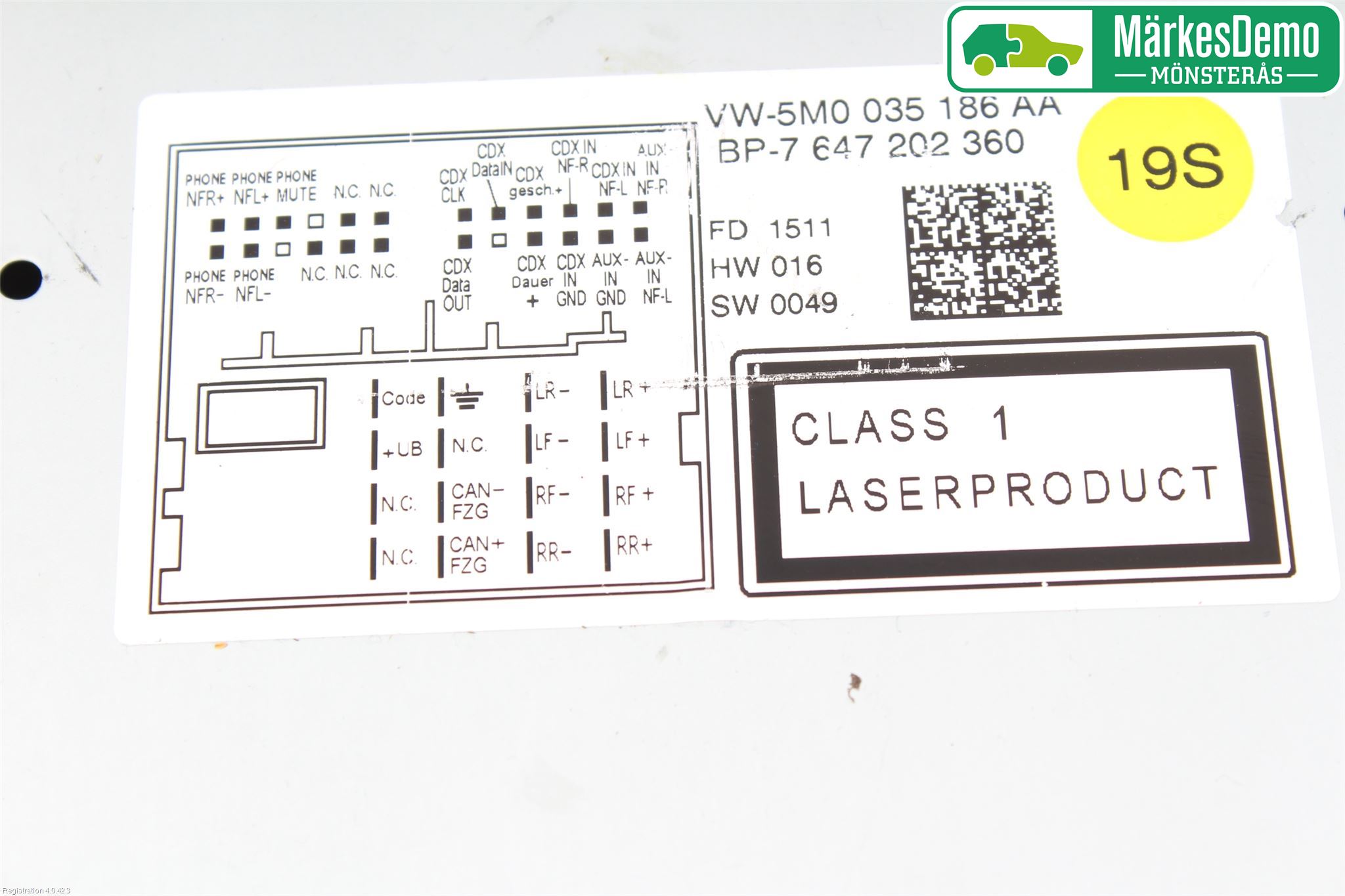 Volkswagen VW POLO 10-17 Stereo Radio