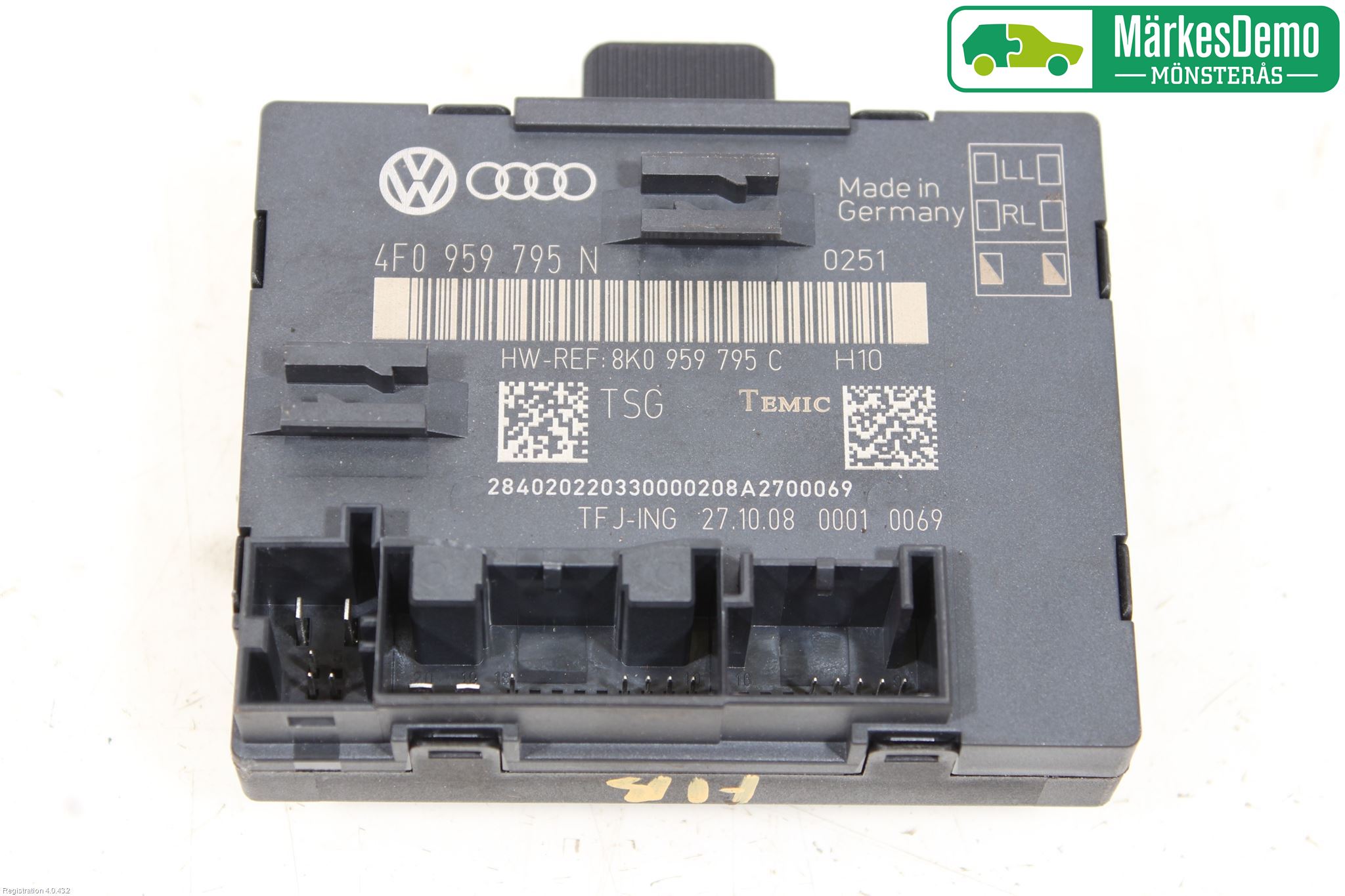 Audi A4/S4 08-11 Styreenhet Dør