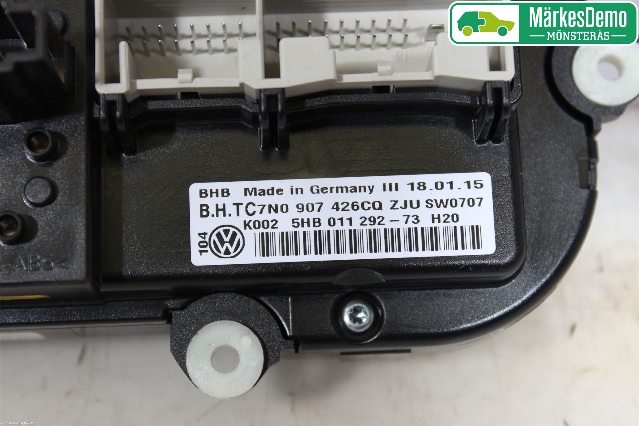 Volkswagen VW CADDY 11-15 Varme Ac Betjening-Display
