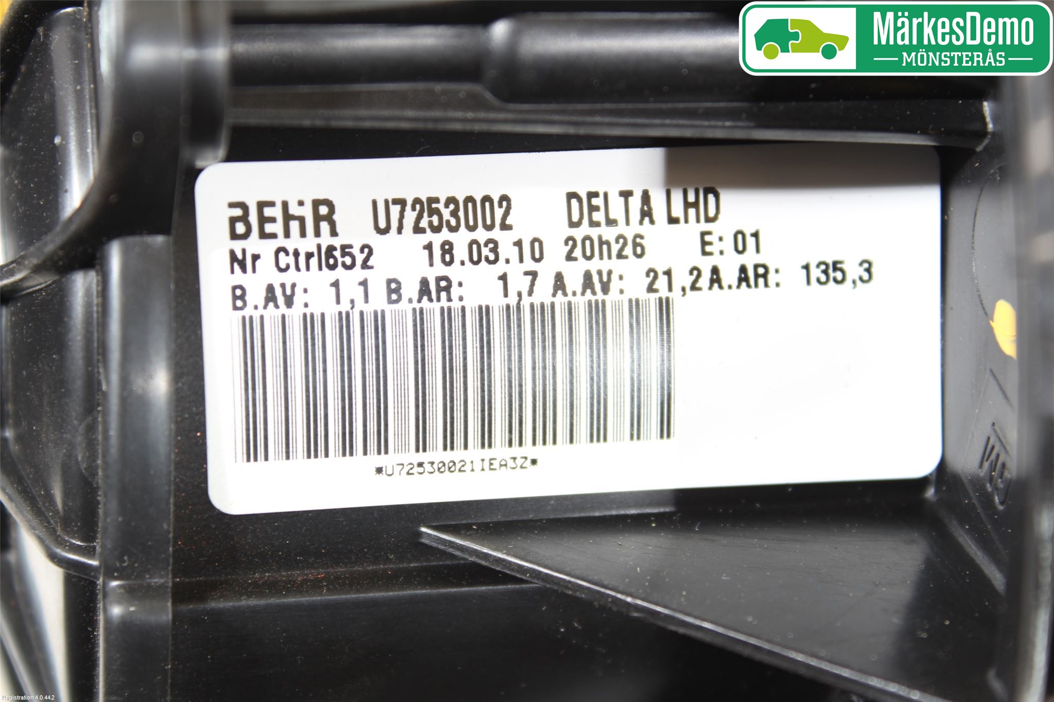 Opel ASTRA J 10-15 Varmeapparat Viftemotor