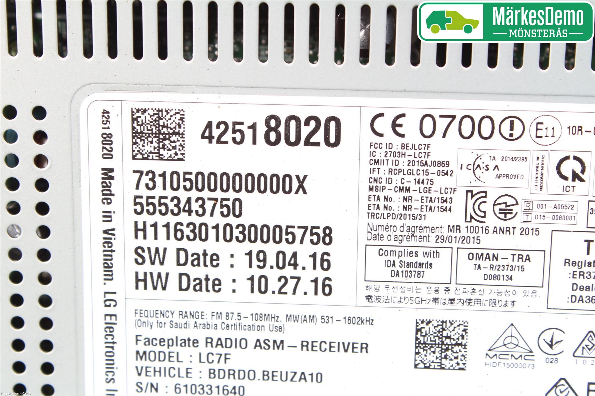 Opel CORSA E 15-19 Stereo Radio