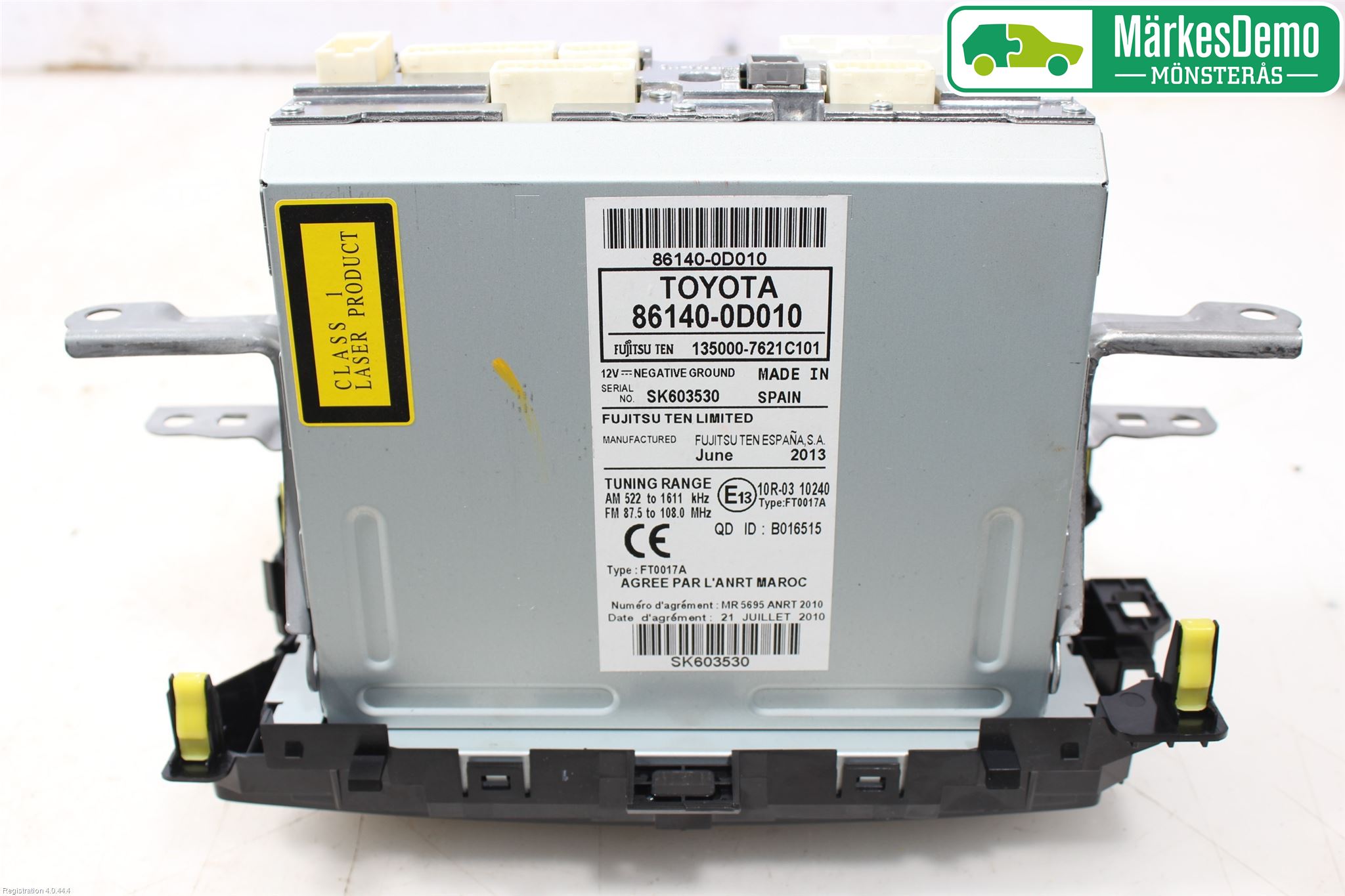 Toyota YARIS XP130 12-14 Stereo Radio Med Cd
