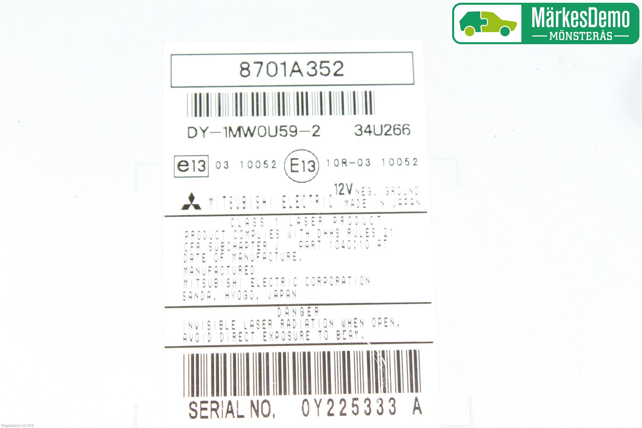 Mitsubishi OUTLANDER 07-12 Stereo Radio