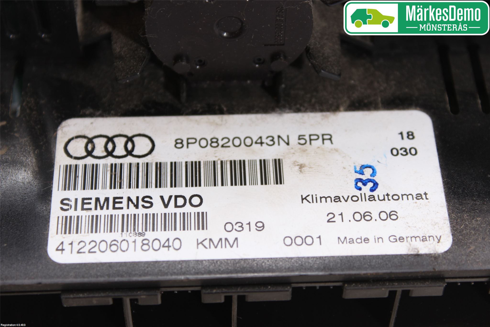 Audi A3/S3 05-13 Varme Ac Betjening-Display
