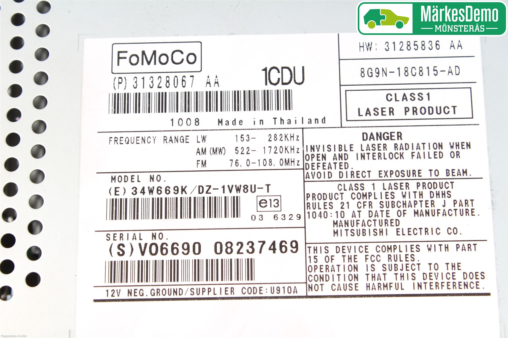 Volvo XC60 09-13 Stereo Radio