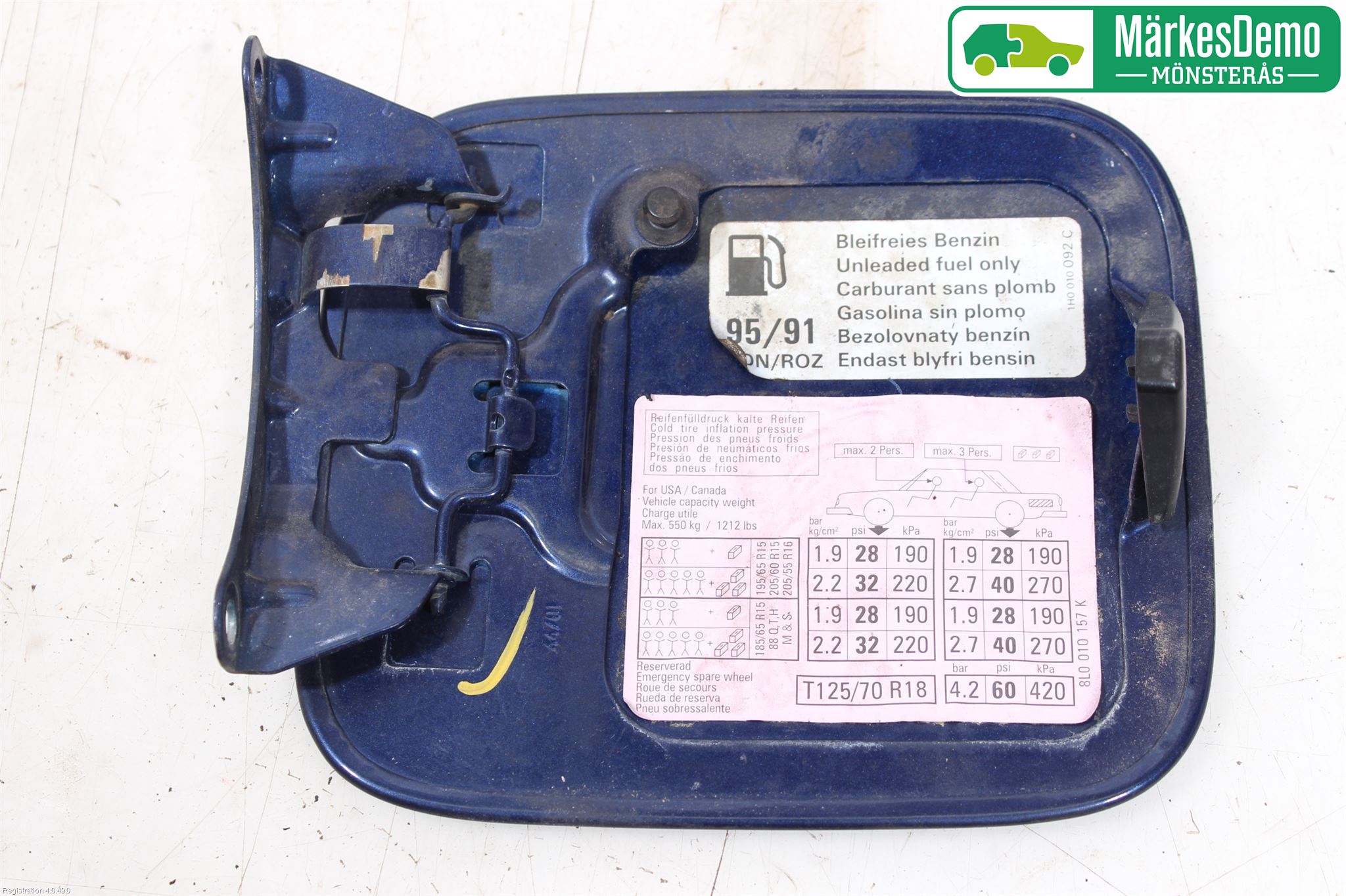 Audi A3/S3     96-03 Drivstoff Tankluke