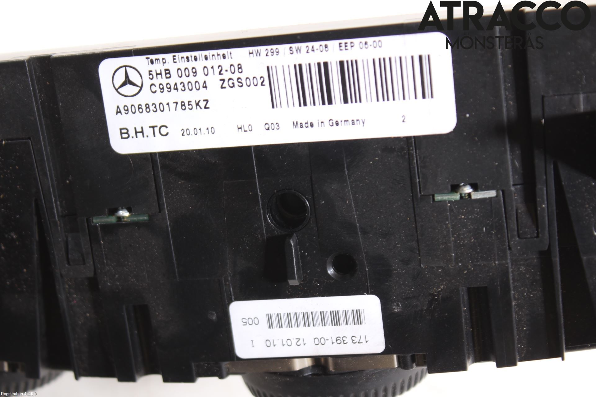 Mercedes-Benz MB SPRINTER (W906) 06-18 Varme Ac Betjening-Display