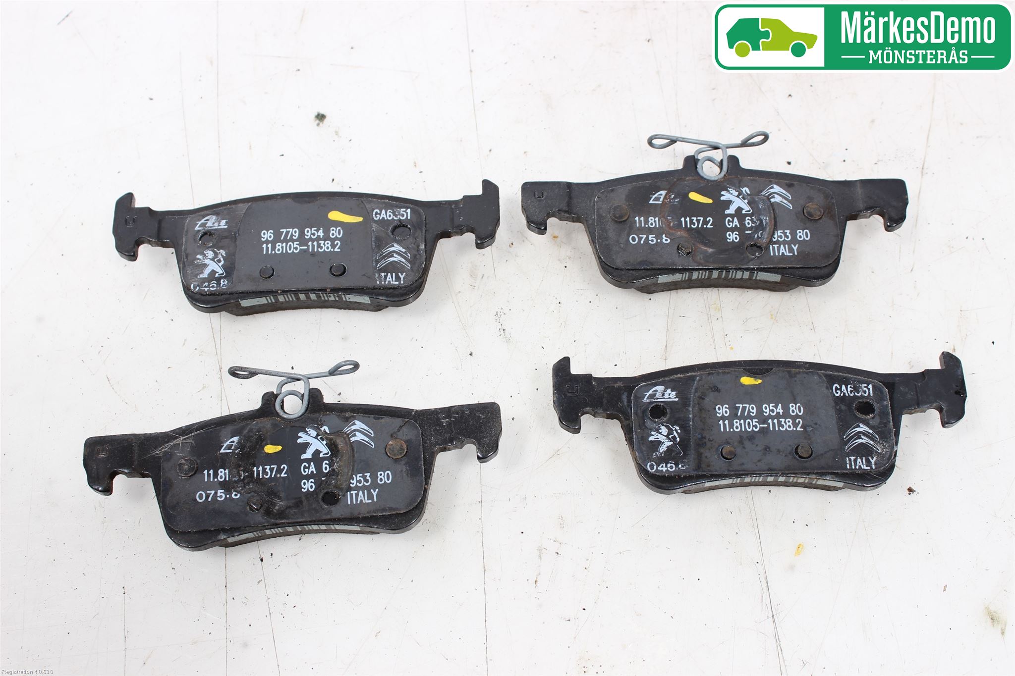 Peugeot 308 14-21 Bremsebelegg Bak