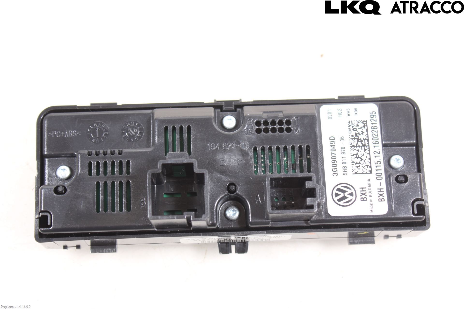 Volkswagen VW PASSAT 15-19 Varme Ac Betjening-Display