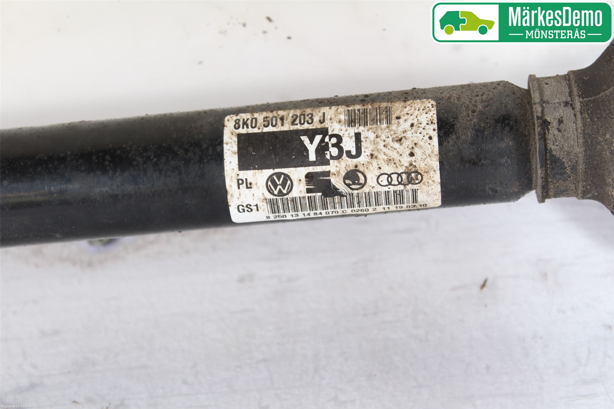 Audi A4/S4 08-11 Drivaksel Bak Kompl Venstre
