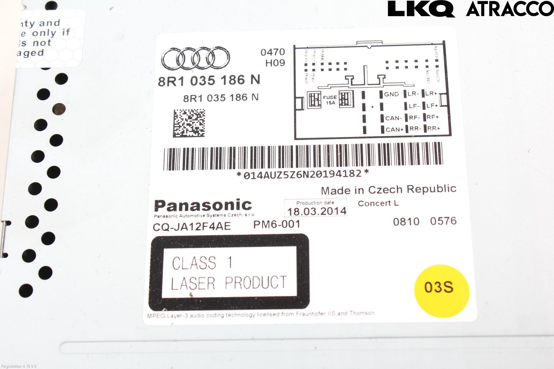 Audi A4 12-15 Stereo Radio