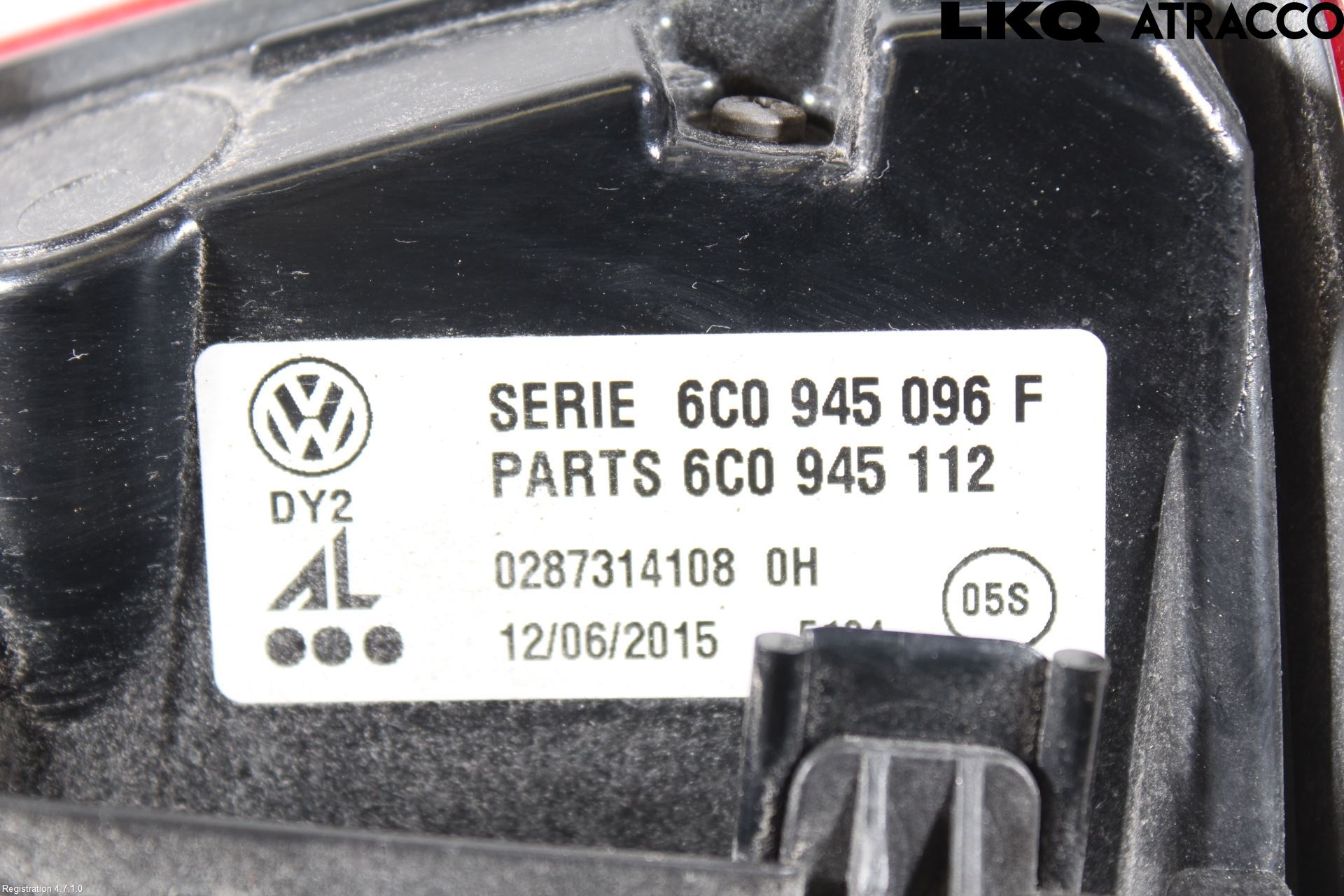 Volkswagen VW POLO 10-17 Baklykt Høyre