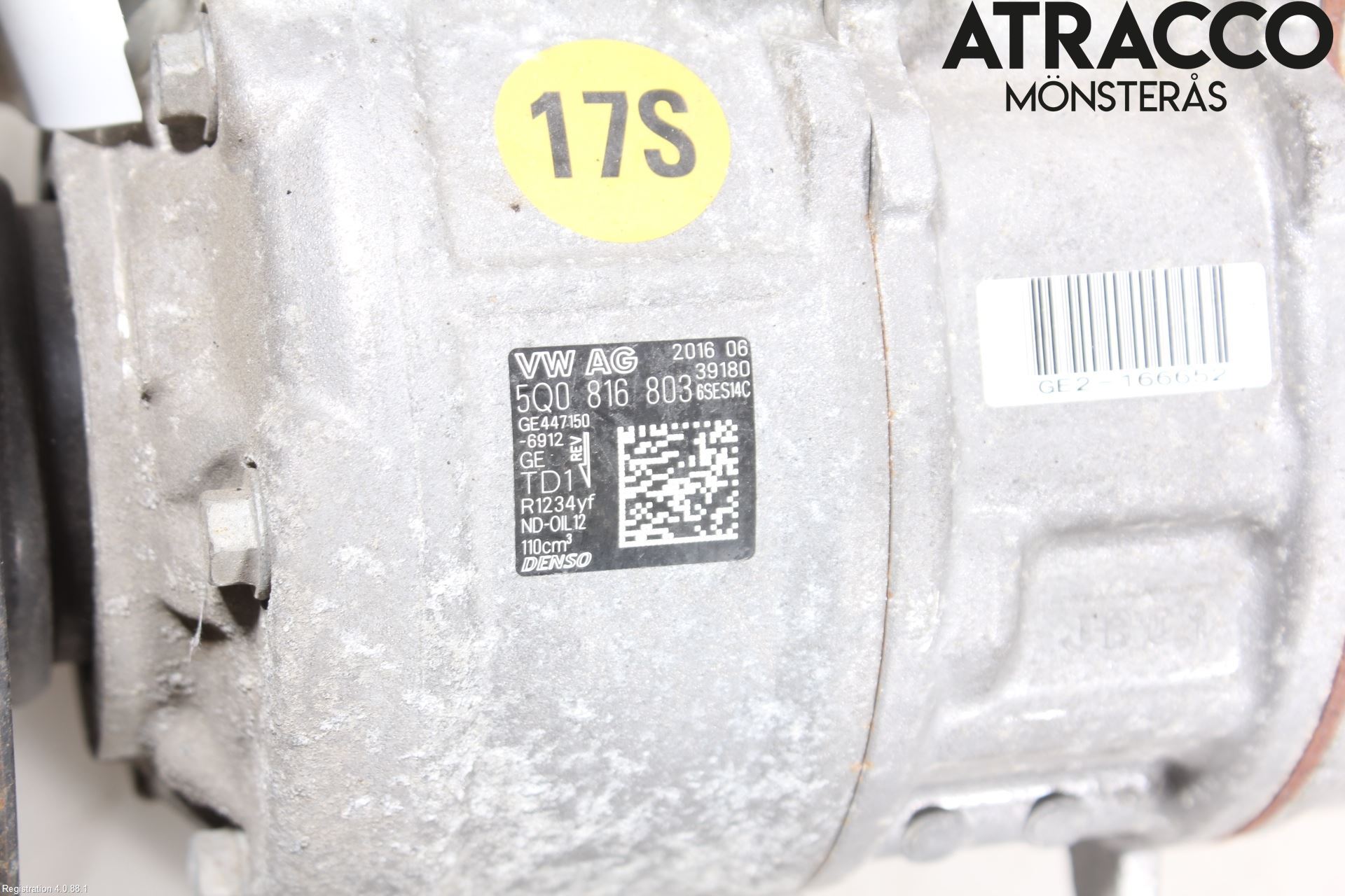Volkswagen VW TIGUAN 16-24 Varme Ac Kompressor