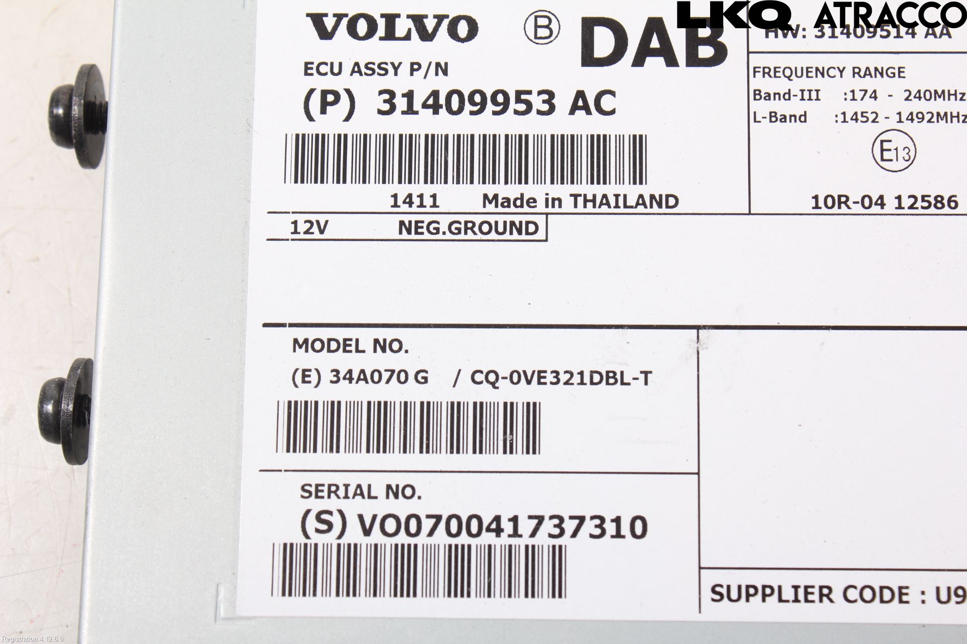 Volvo V40 12-19 Stereo Antenneforsterker