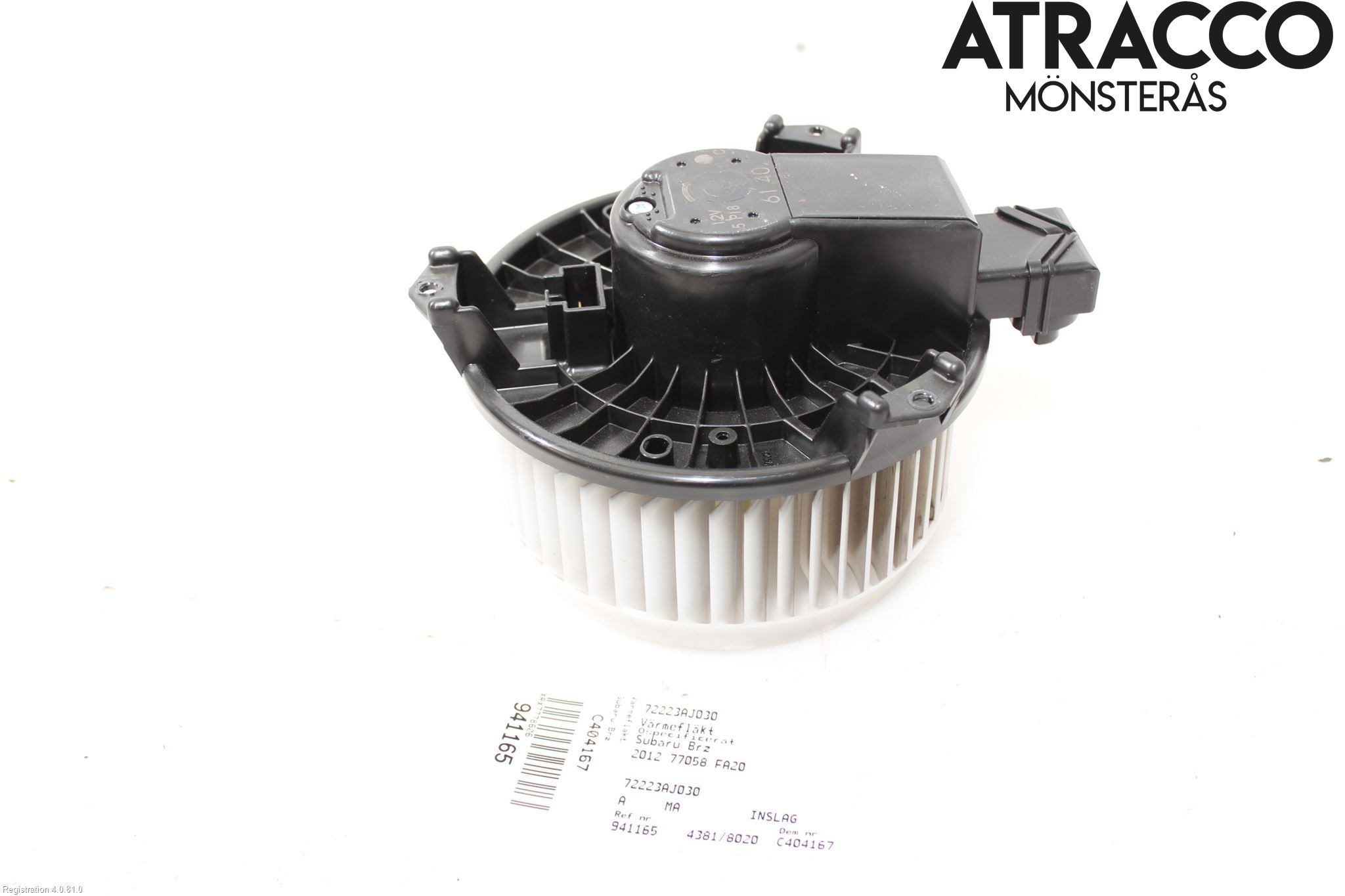 Subaru BRZ Varmeapparat Viftemotor