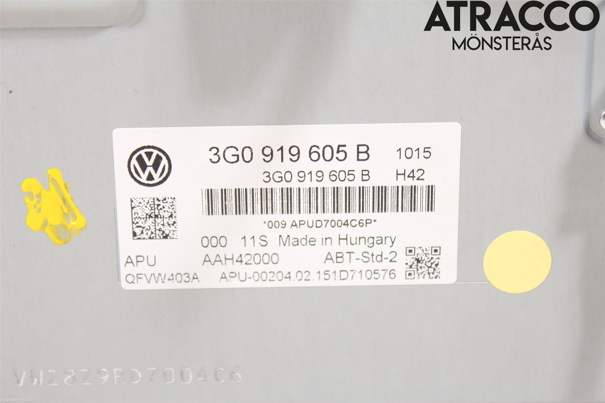 Volkswagen VW PASSAT 15-19 Multifunktionsdisplay