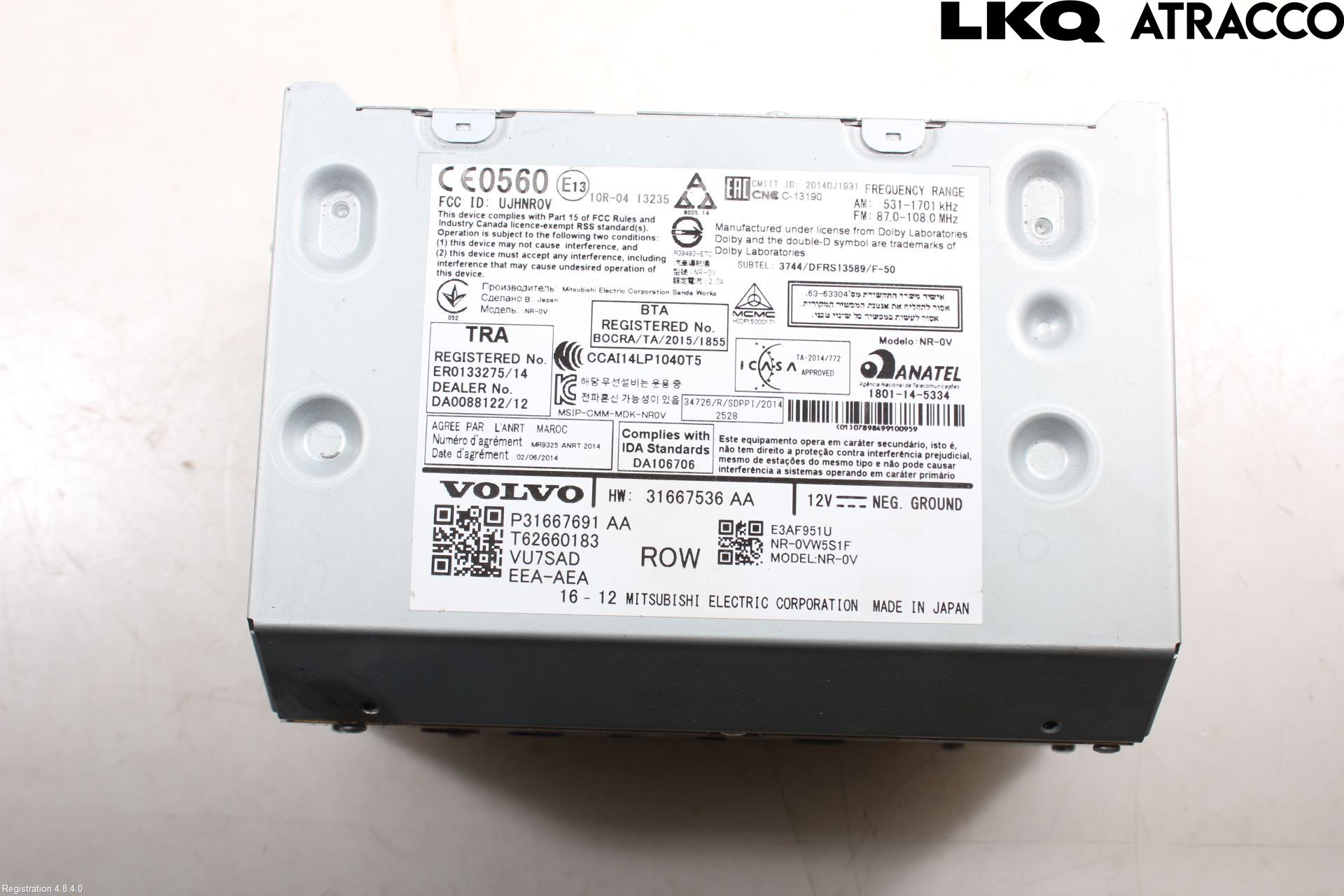 Volvo V90 17->> Stereo Radio