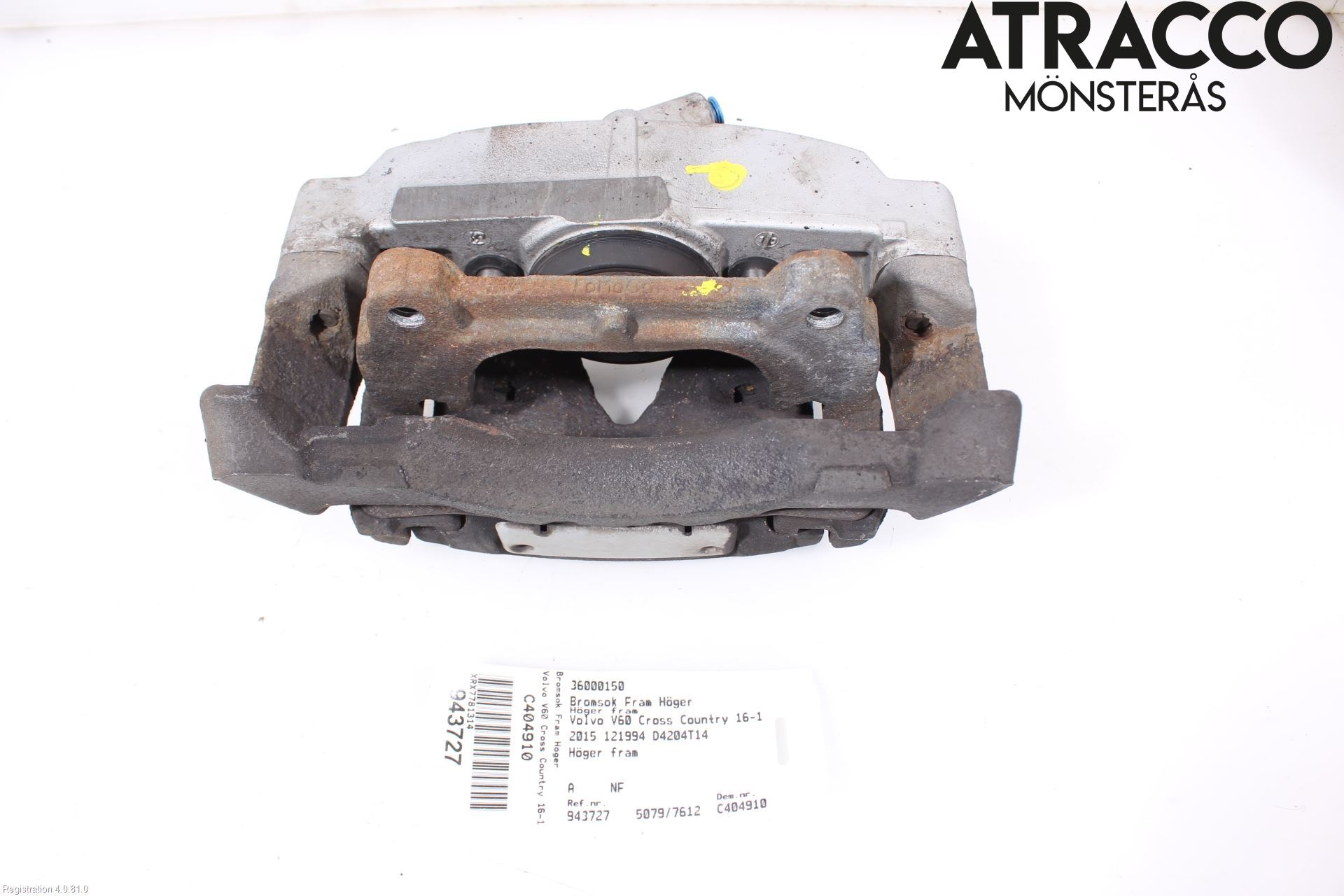 Volvo V60 CROSS COUNTRY 16-18 Bremsecaliper Foran Høyre