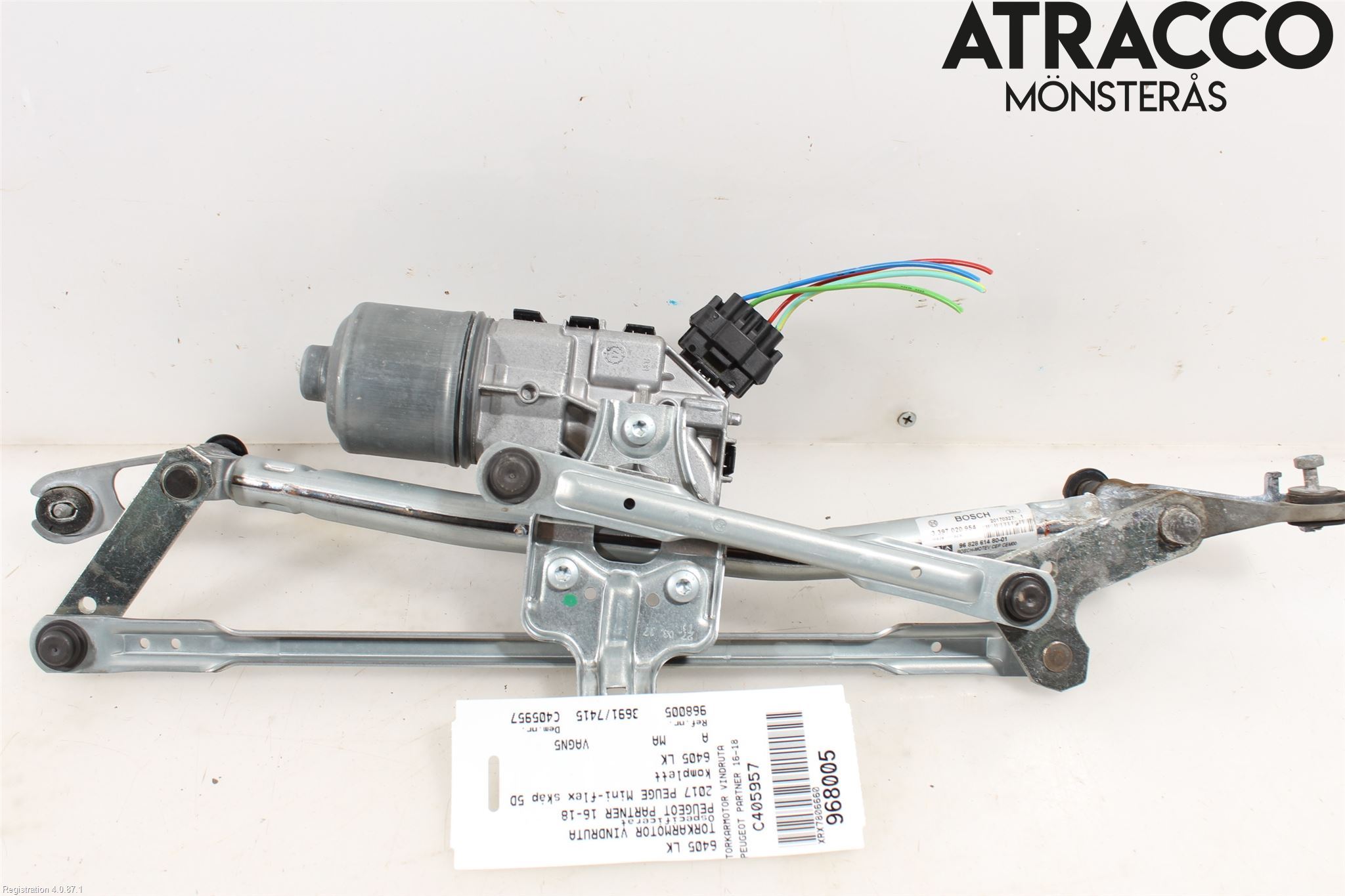 Peugeot PARTNER 16-18 Viskermotor Frontrute