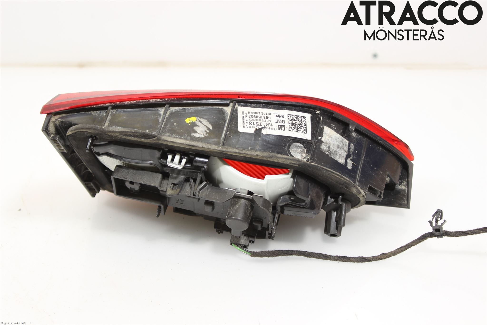Opel ASTRA K 16-22 Baklykt Høyre  På Luke(Indre)