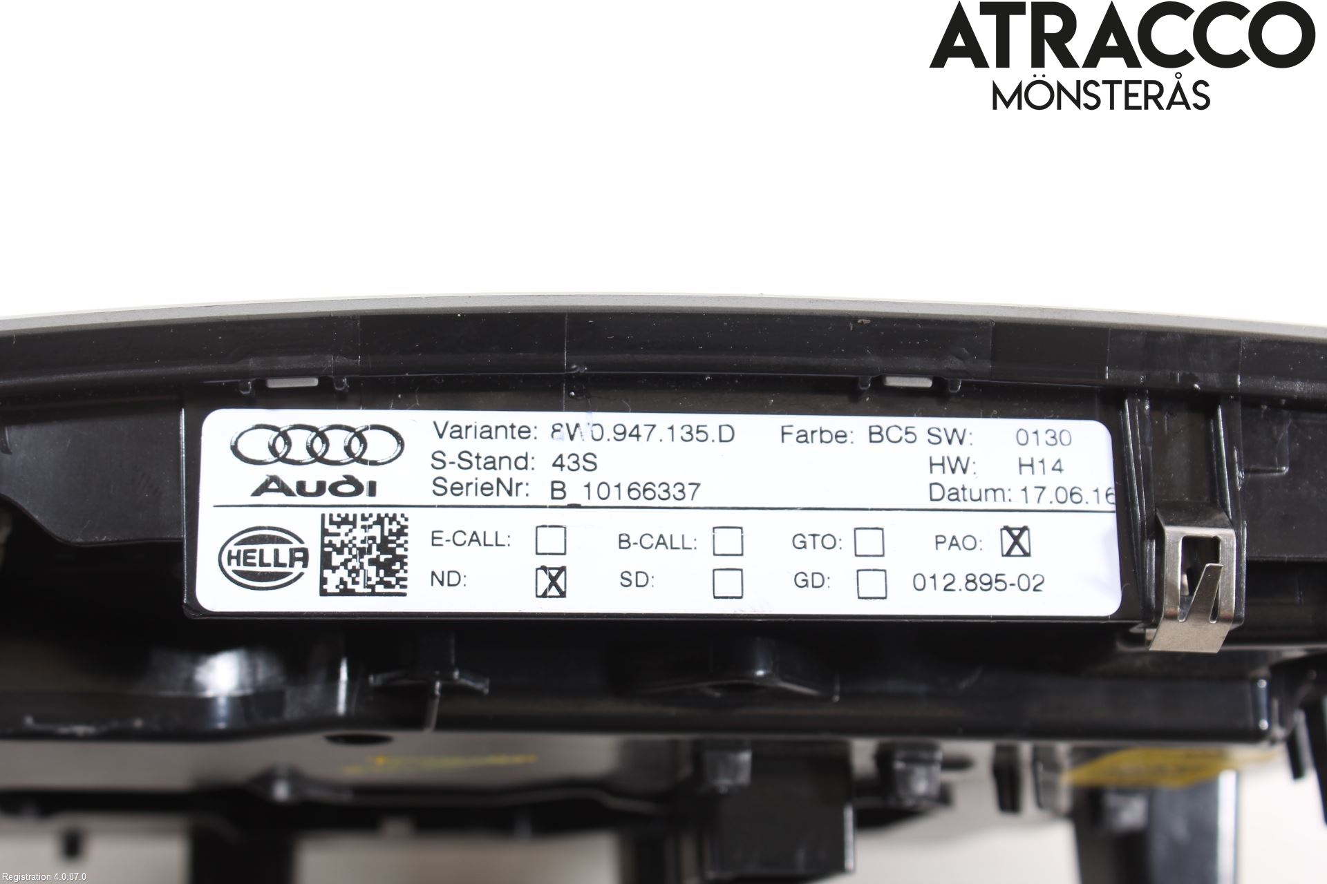 Audi A4/S4 B9 16-19 Innr Taklys