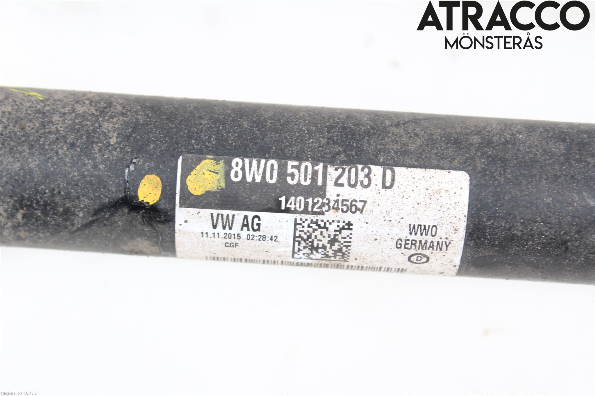 Audi A4/S4 B9 16-19 Drivaksel Bak Kompl Venstre