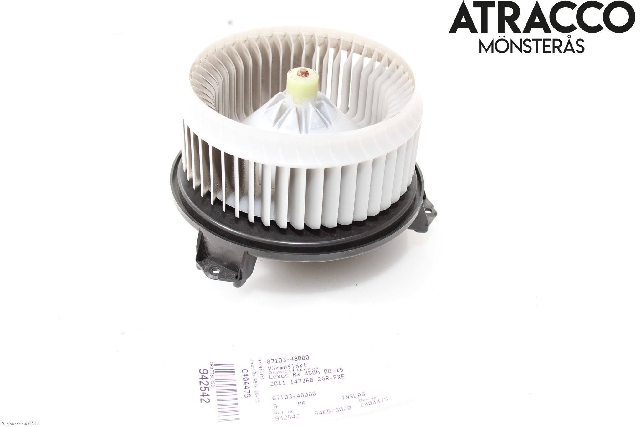 Lexus RX AL10 09-15 Varmeapparat Viftemotor
