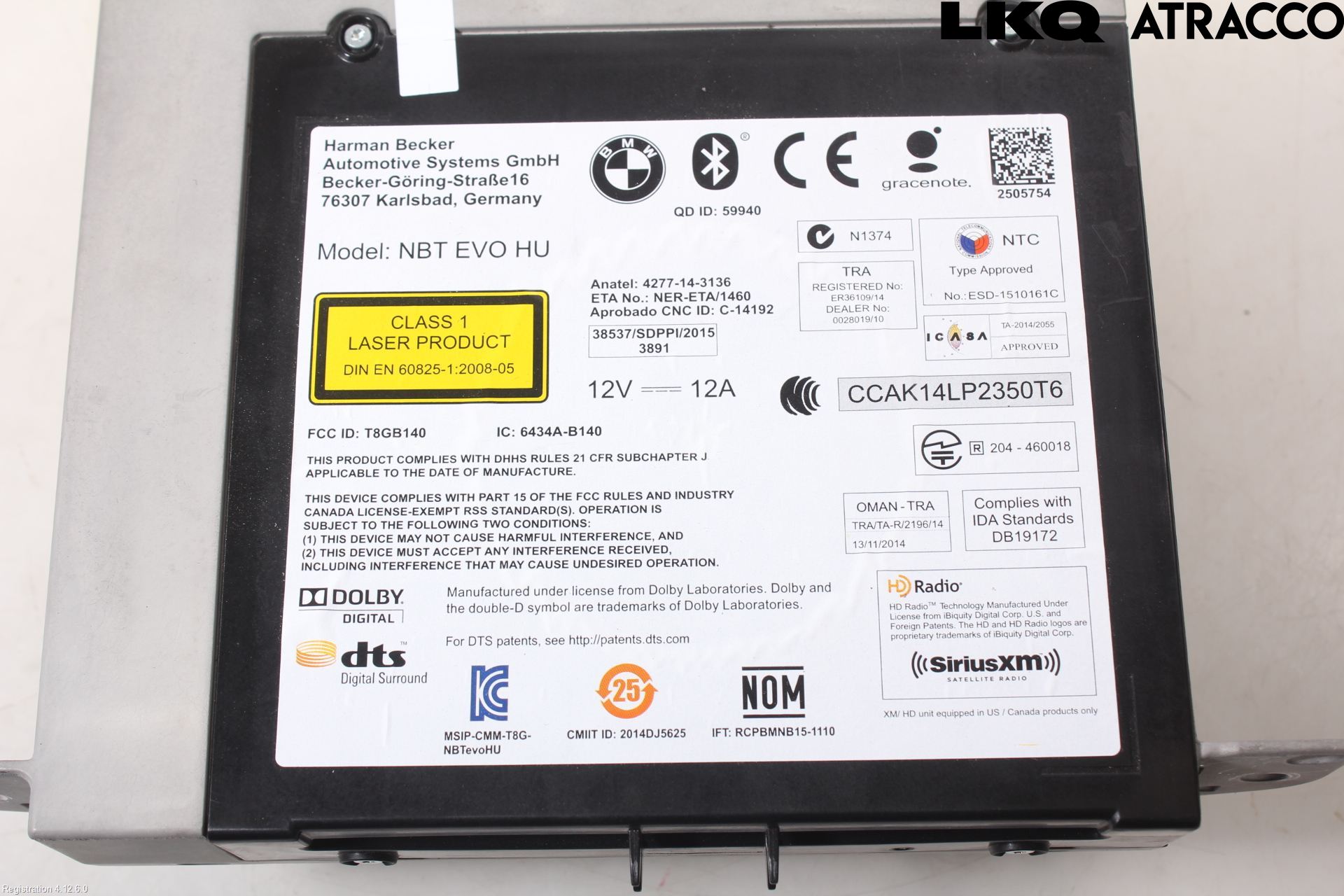 BMW 5 G30/G31/F90 17-23 Stereo Radio Med Cd