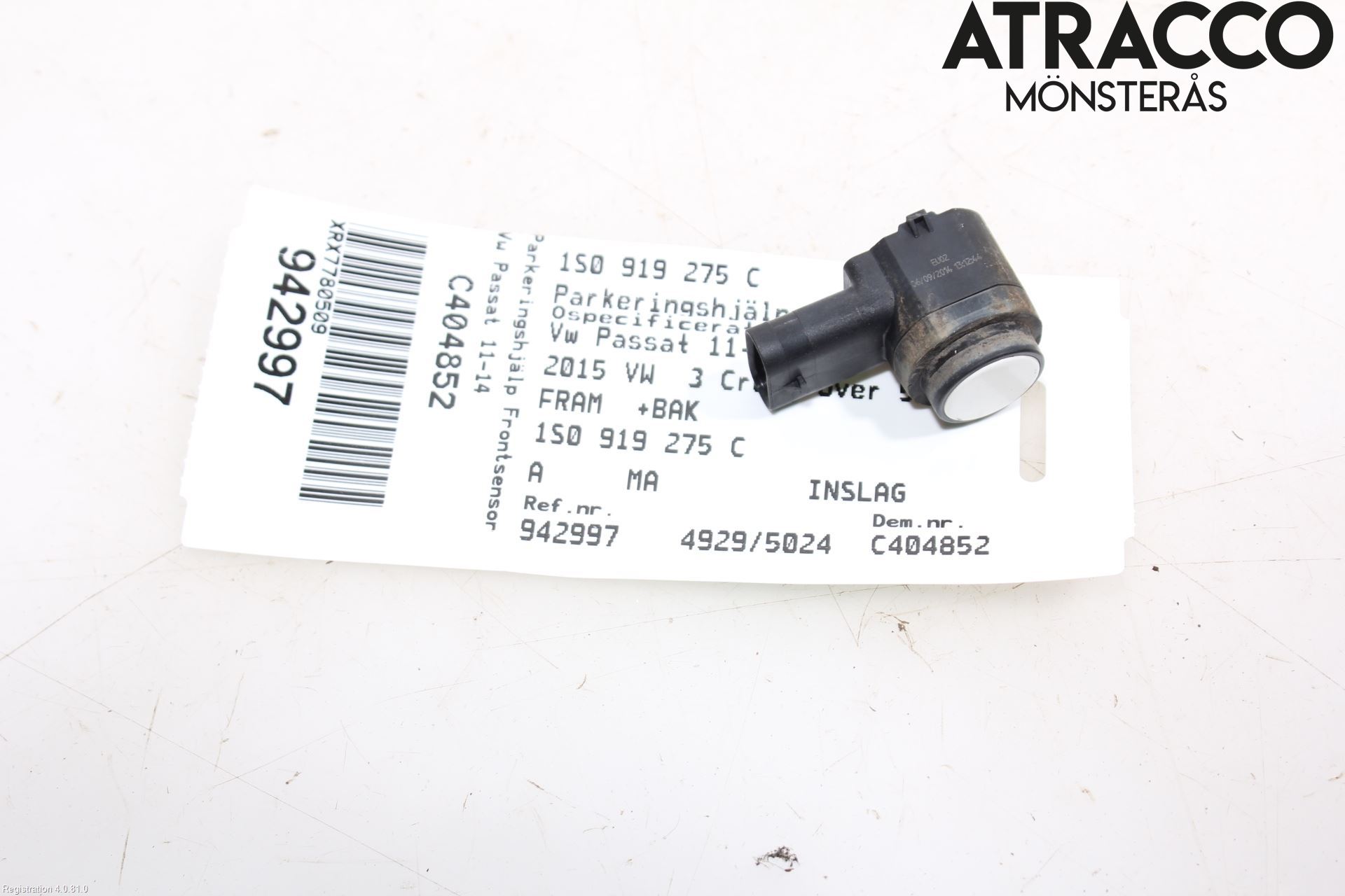 Volkswagen VW PASSAT 11-14 Sensor Parkering Front