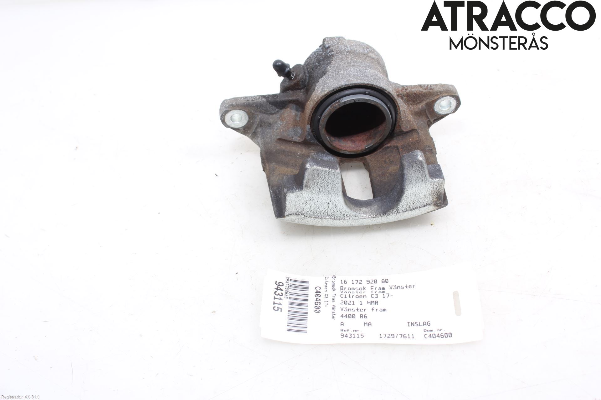 Citroen COTROEN C3 17-24 Bremsecaliper Foran Venstre