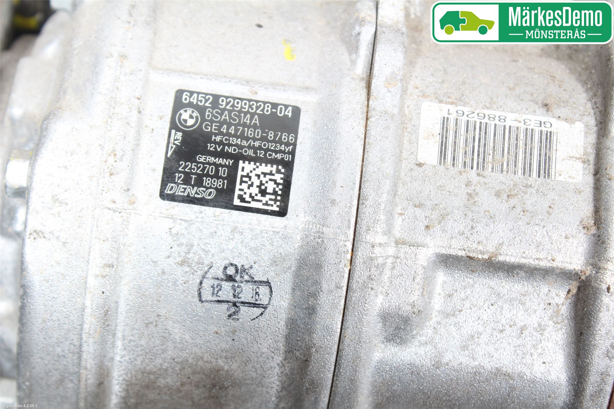 BMW 1 F20/F21 11-19 Varme Ac Kompressor