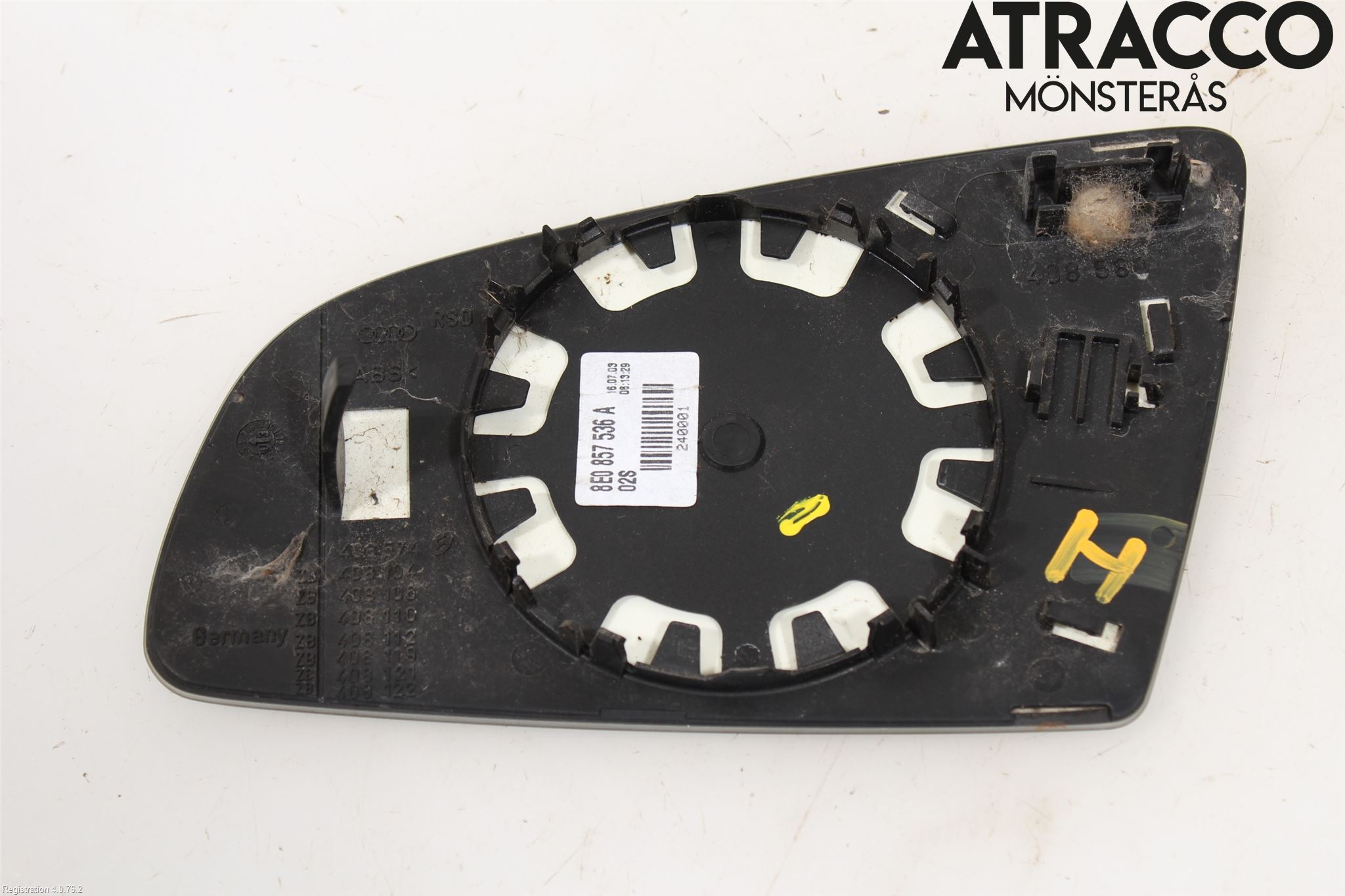 Audi A4/S4 01-05 Speil Glass H