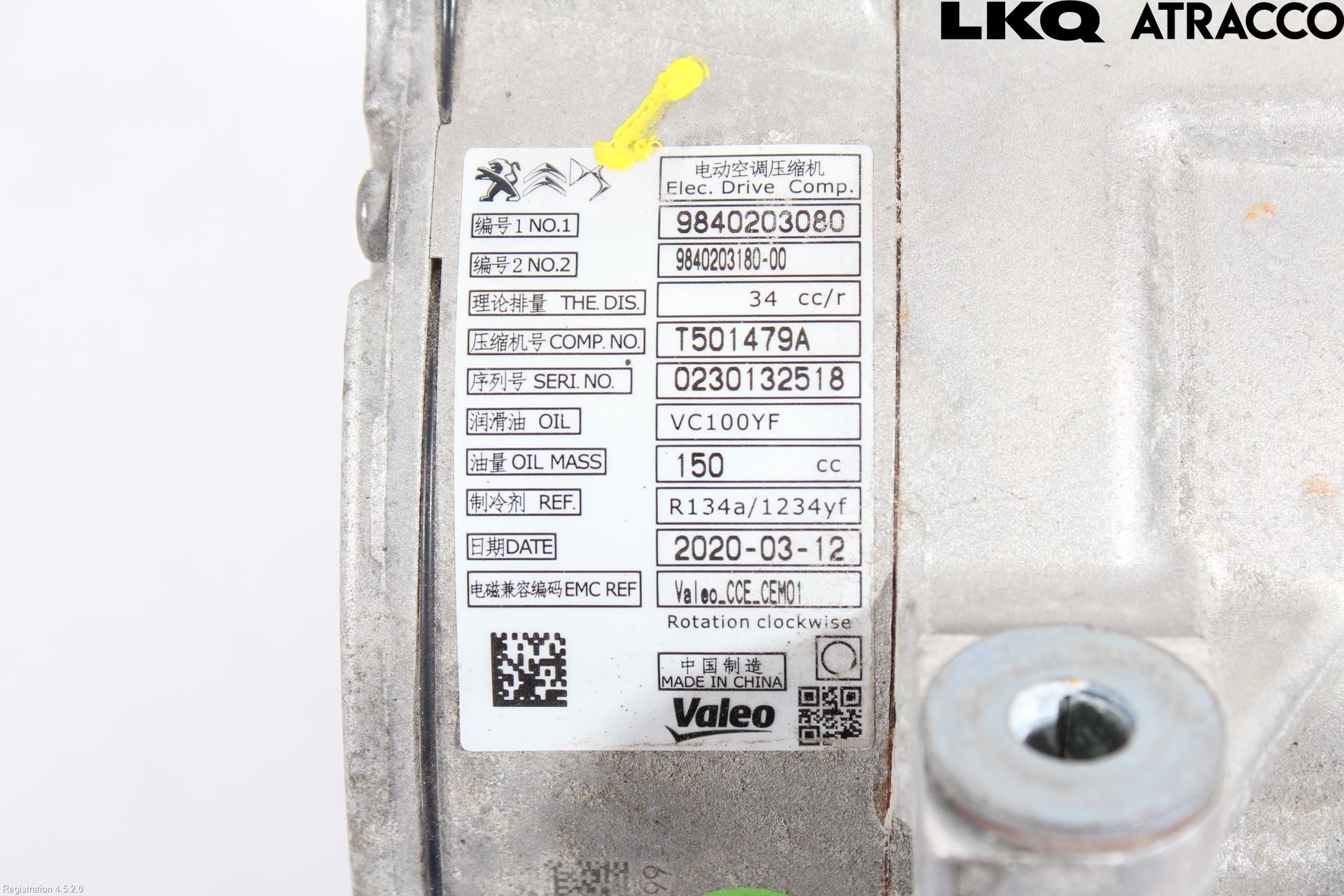 Peugeot 3008 17-24 Varme Ac Kompressor